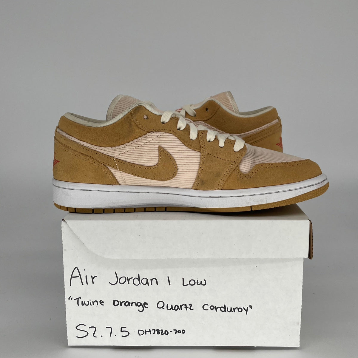 Jordan 1 Low SE Twine Orange Quartz Corduroy (Women's)