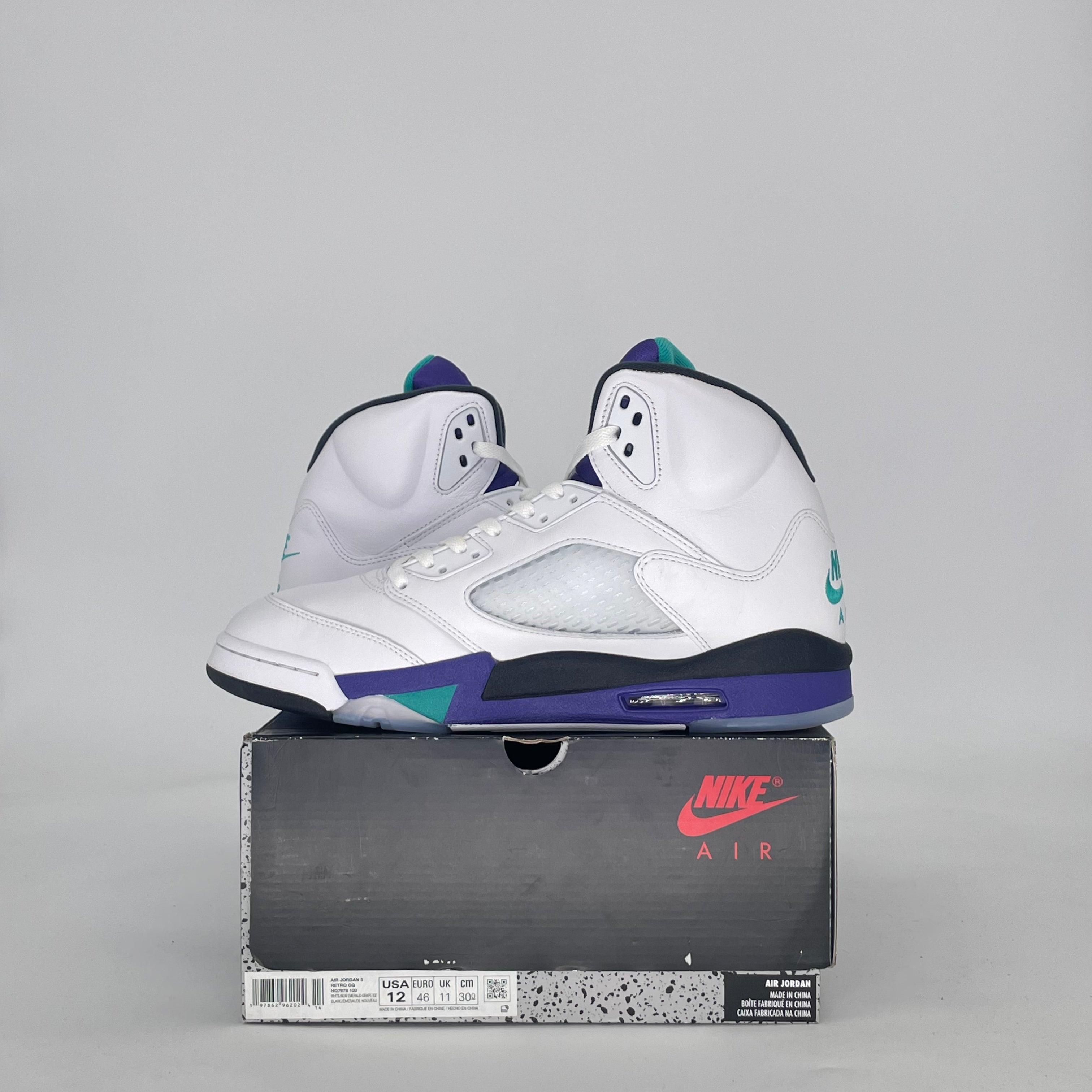 AIR JORDAN 5 GRAPE HQ7978-100 SIZE 12/13.5W