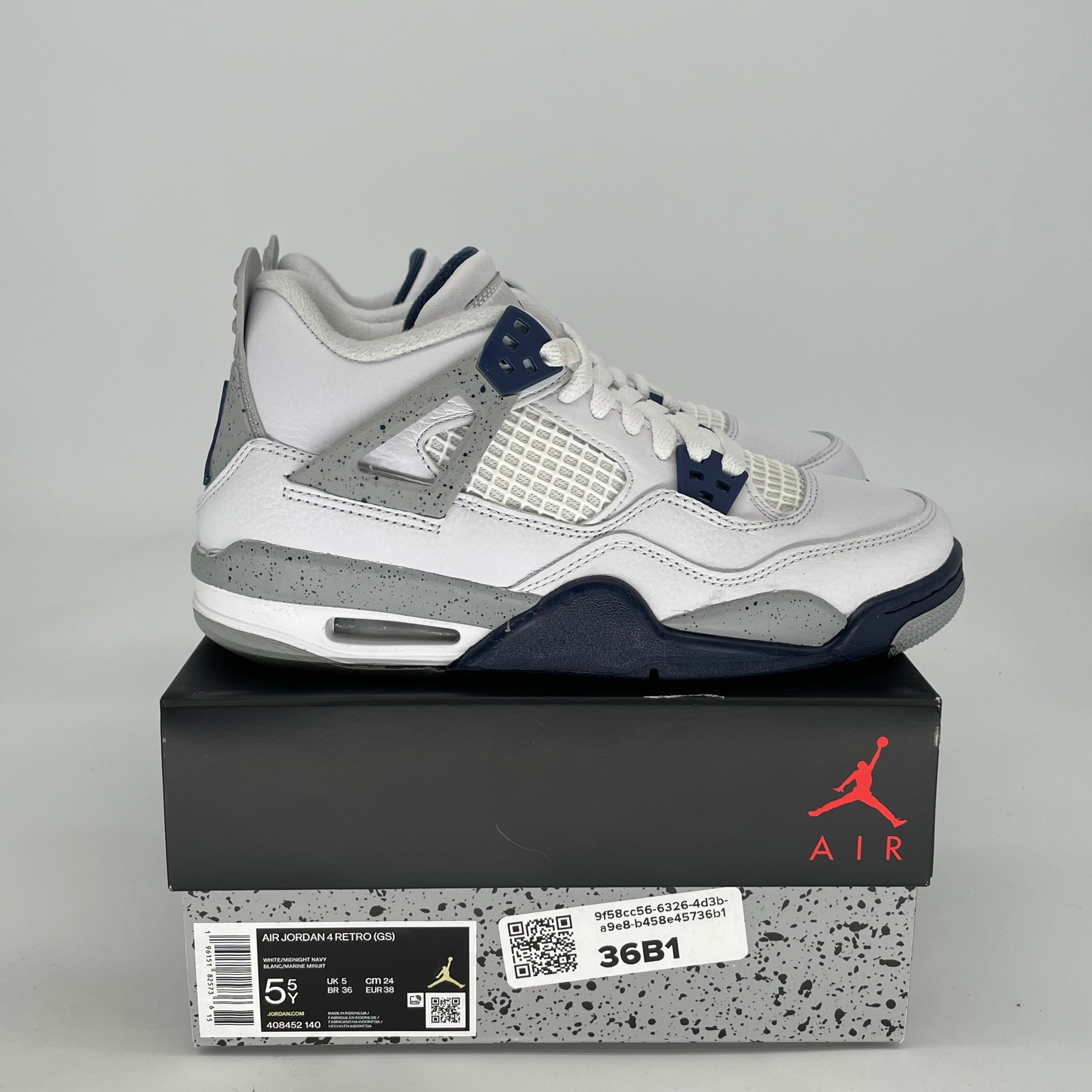 AIR JORDAN 4 MIDNIGHT NAVY 408452-140 SIZE 5.5/7W