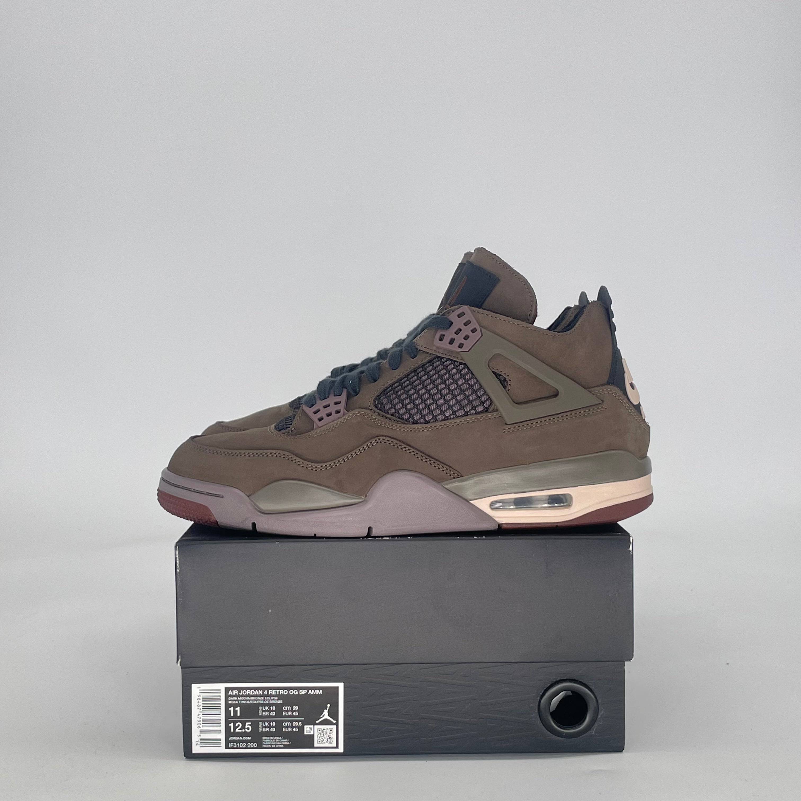 AIR JORDAN 4 A MA MANIERE DARK MOCHA IF3102-200 SIZE 11/12.5W