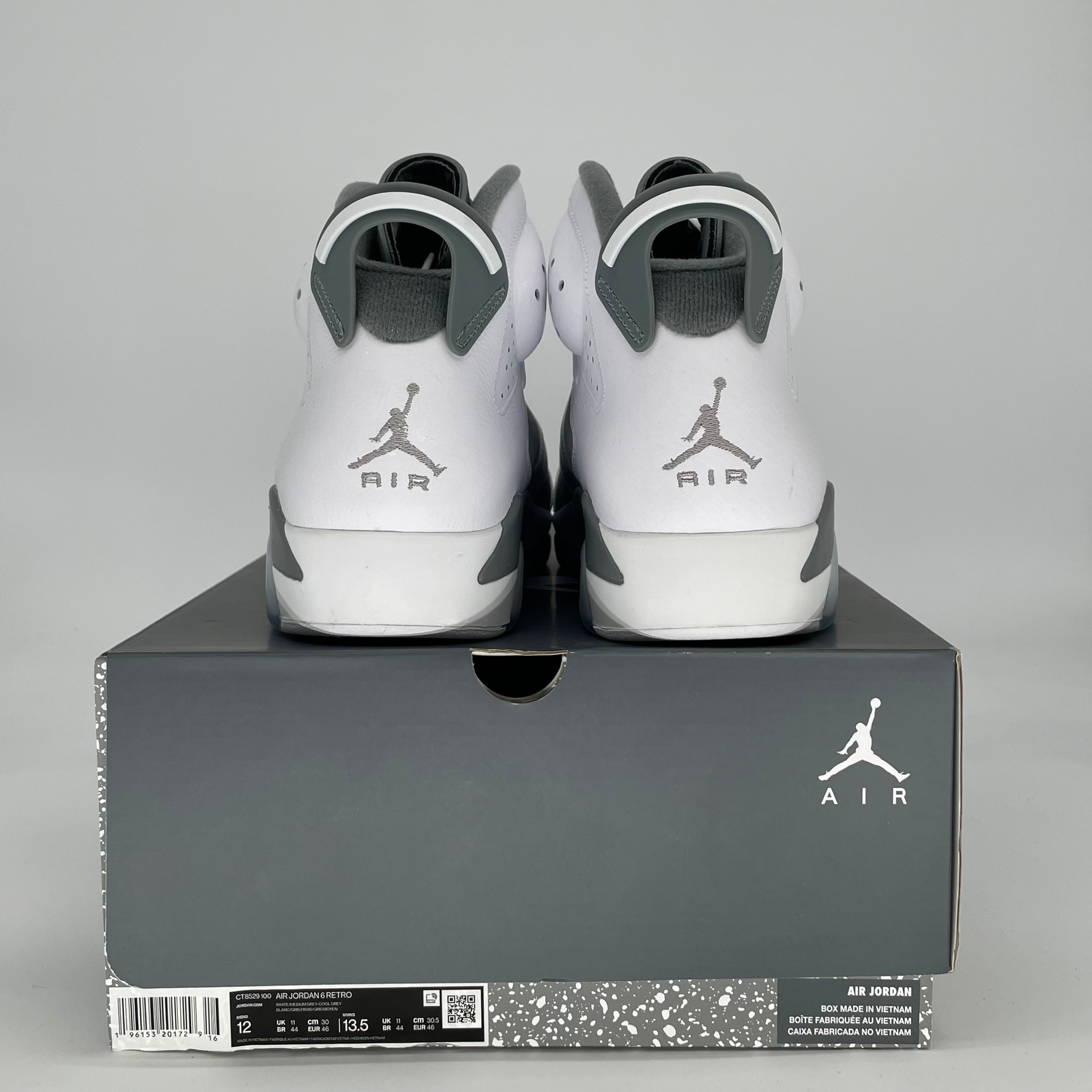 AIR JORDAN 6 COOL GREY CT8529-100 SIZE 12/13.5W