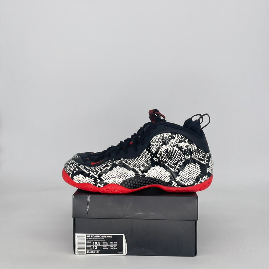 NIKE AIR FOAMPOSITE ONE ALBINO SNAKESKIN 314996-101 SIZE 10.5/12W