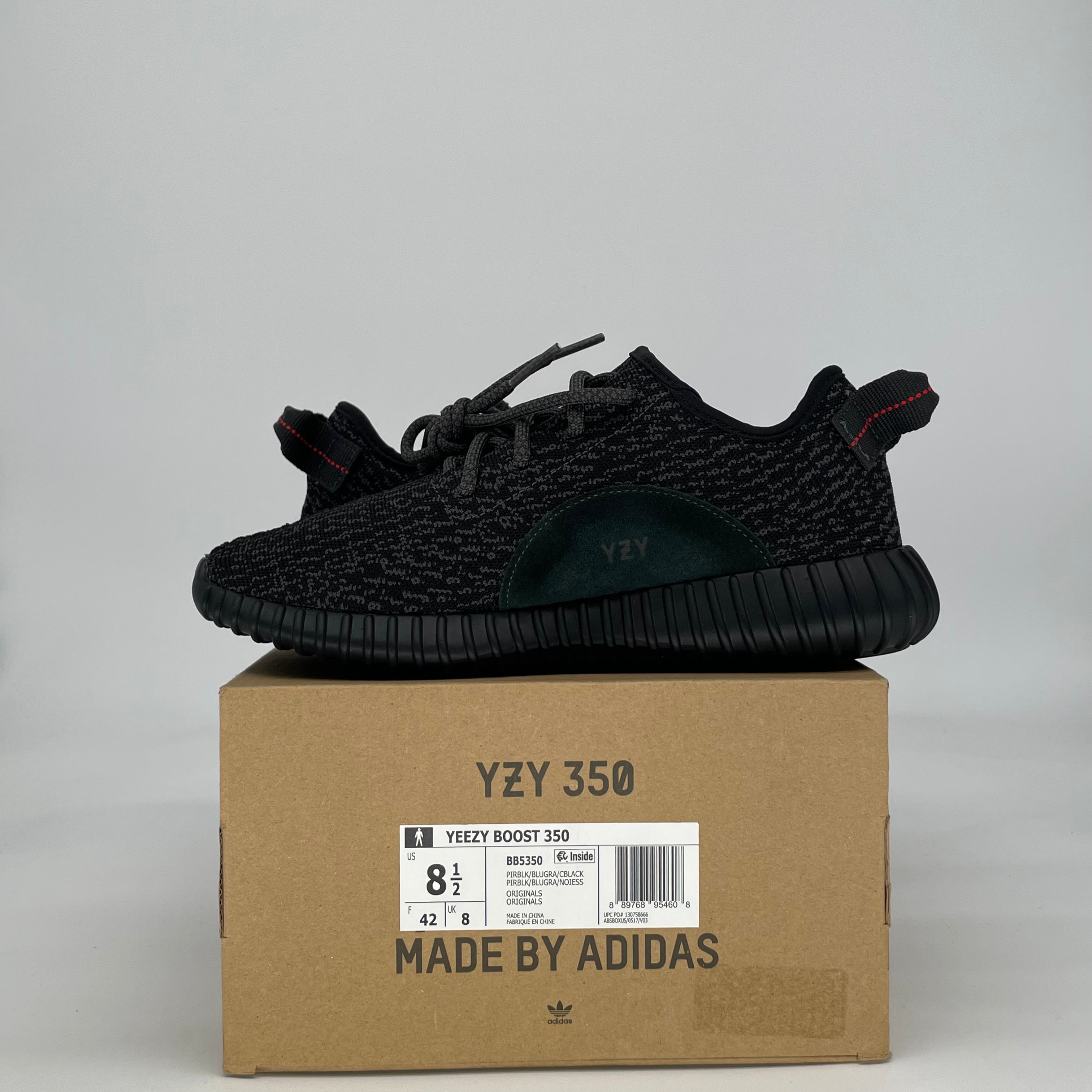ADIDAS YEEZY 350 PIRATE BLACK BB5350 SIZE 8.5/10W