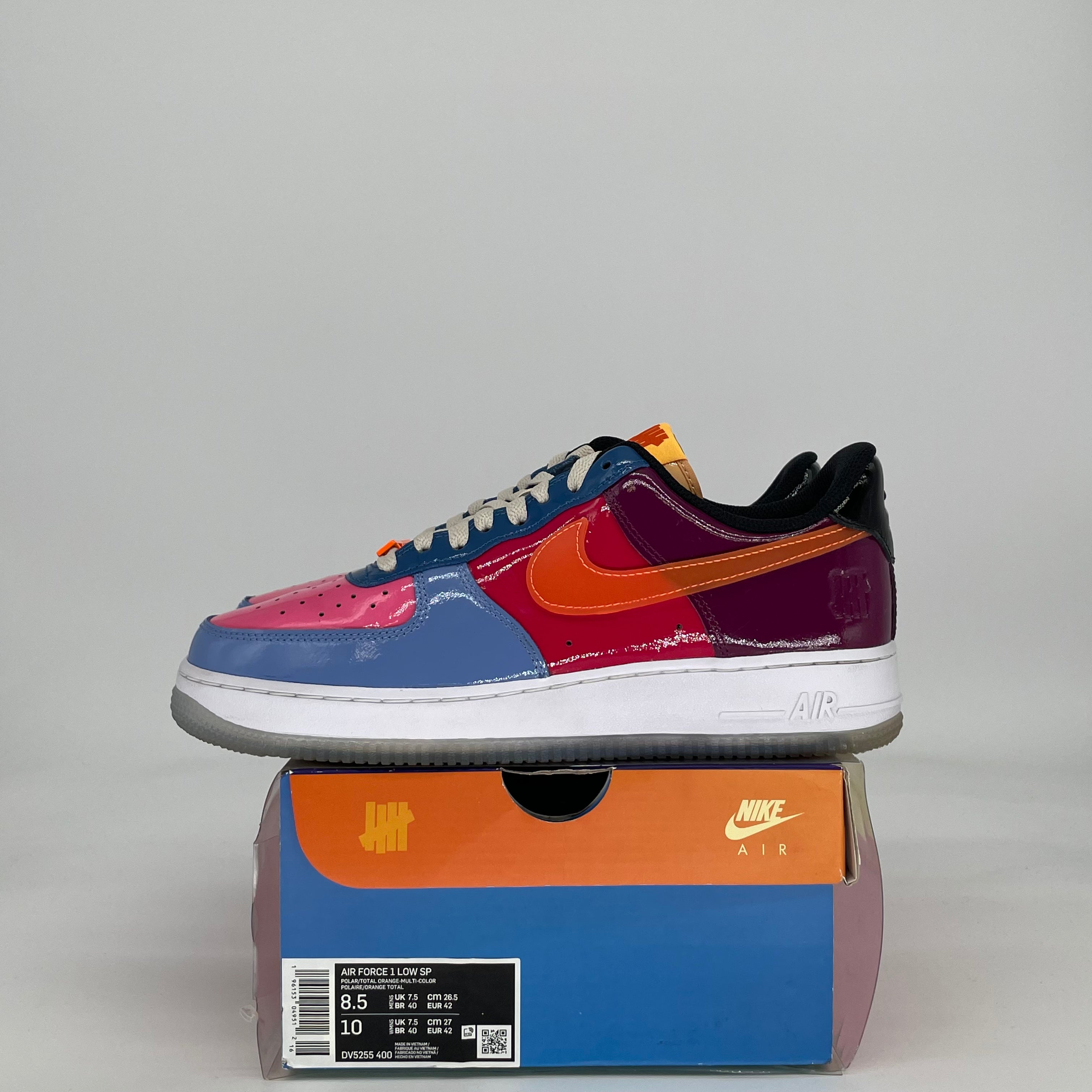 NIKE AIR FORCE 1 LOW UNDEFEATED MULTI-PATENT TOTAL ORANGE CD4991-500 SIZE 8.5/10W