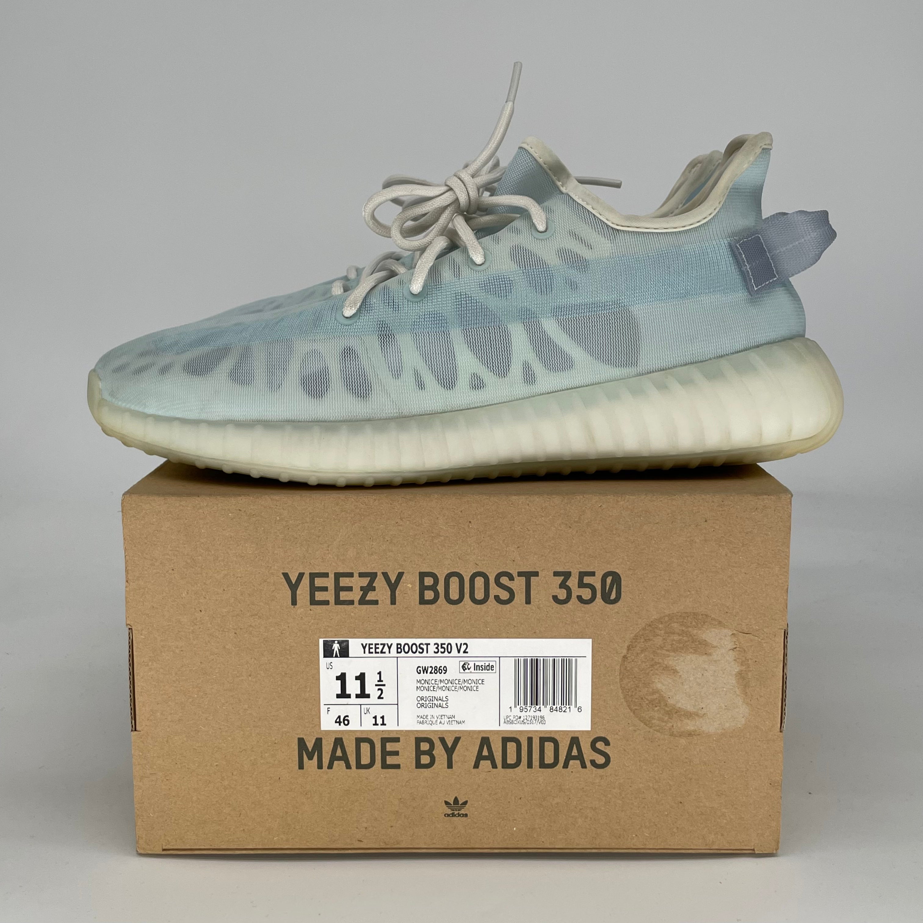 ADIDAS YEEZY 350 V2 MONO ICE GW2869 SIZE 11.5/13W