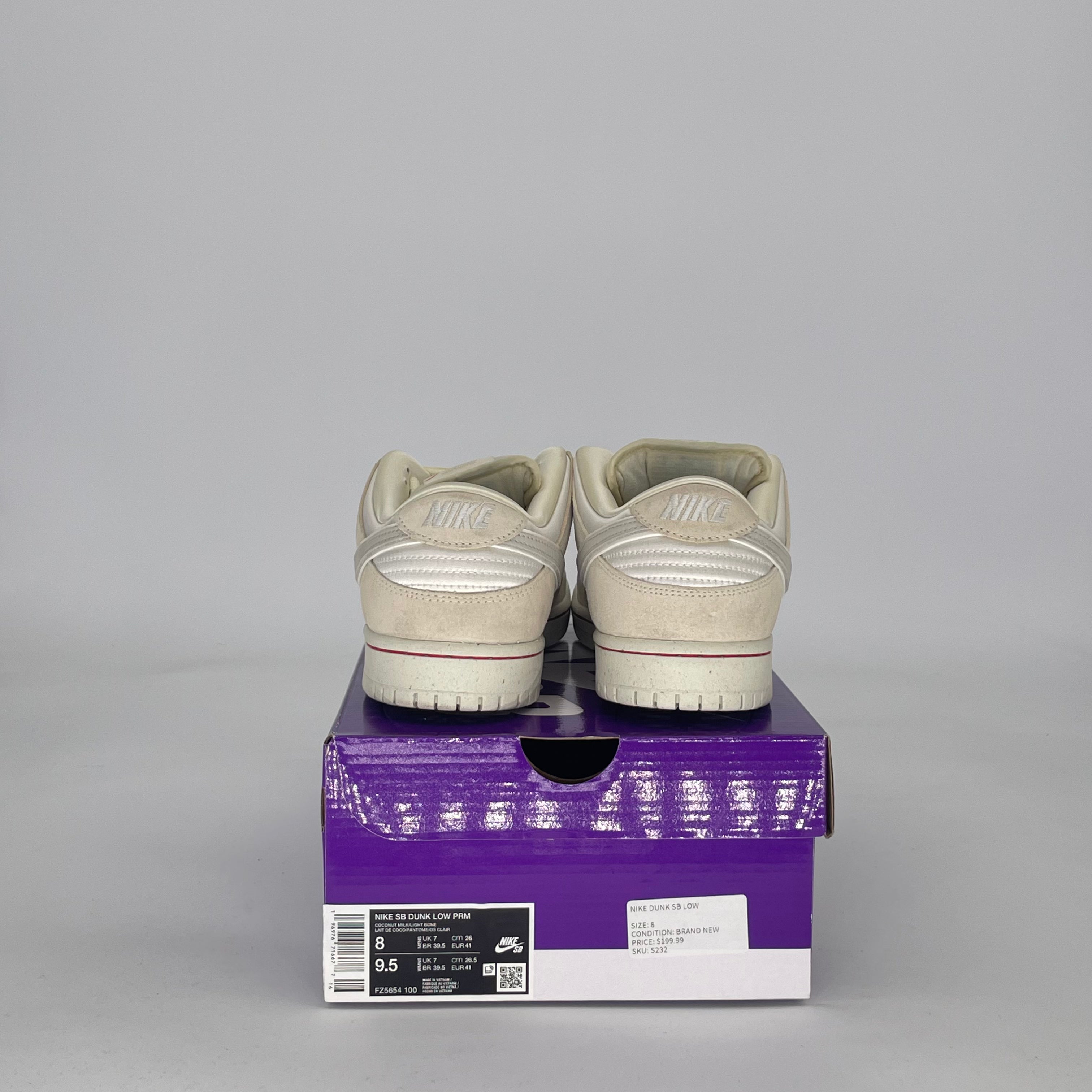 NIKE SB DUNK LOW CITY OF LOVE LIGHT BONE FZ5654-100 SIZE 8/9.5W