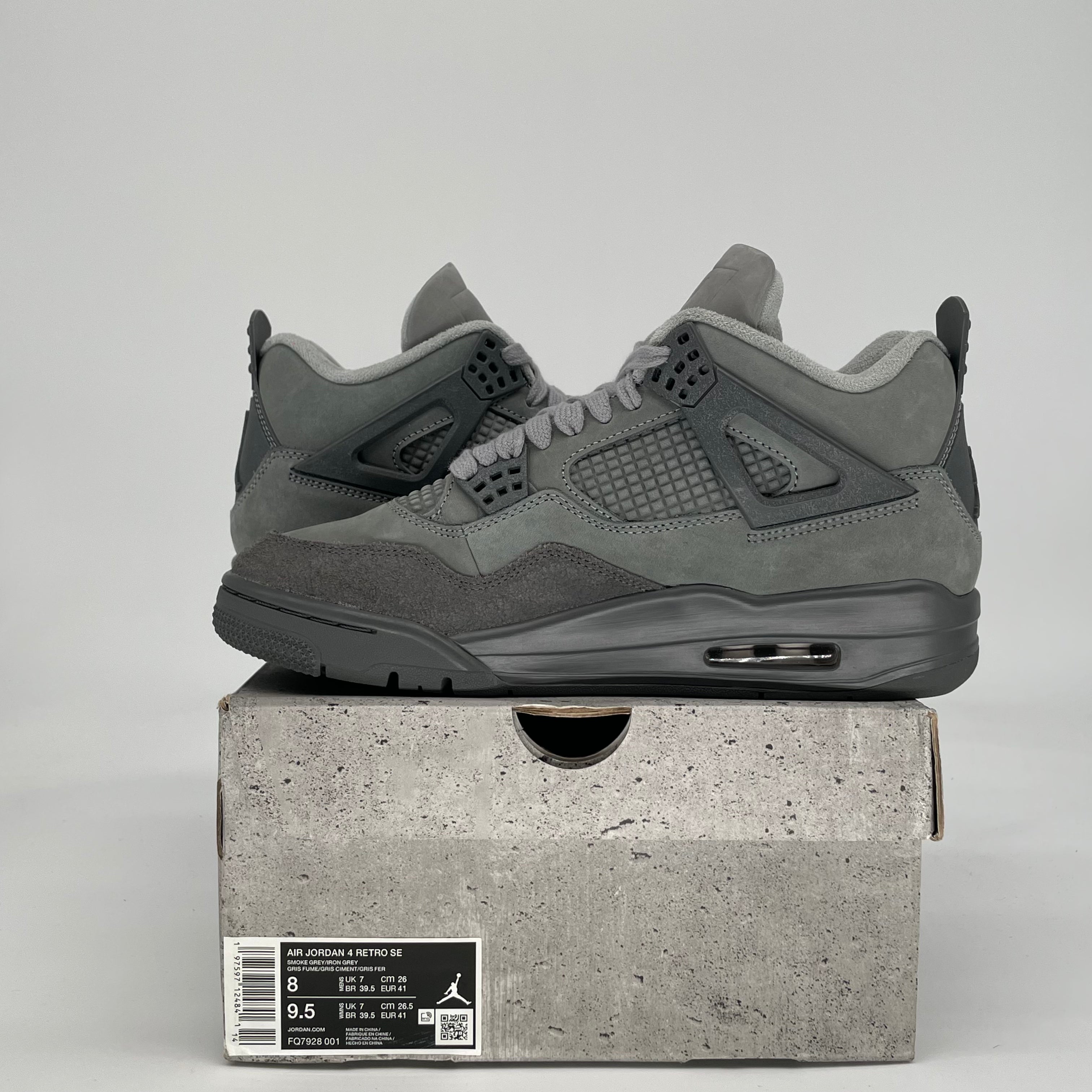AIR JORDAN 4 PARIS OLYMPICS WET CEMENT FQ7928-001 SIZE 8/9.5W