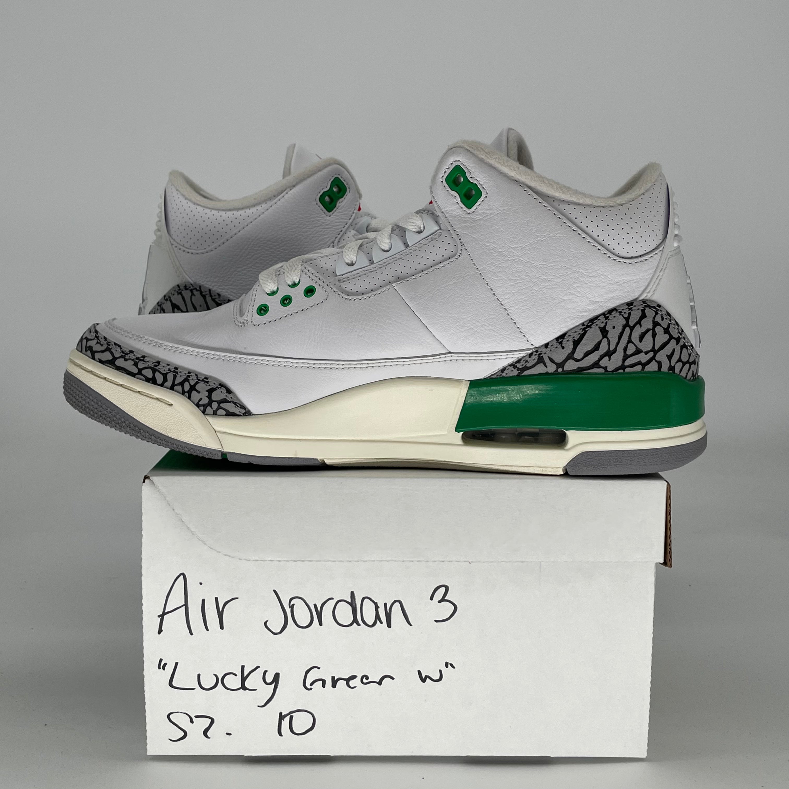 AIR JORDAN 3 LUCKY GREEN W CK9246-136 SIZE 10/11.5W