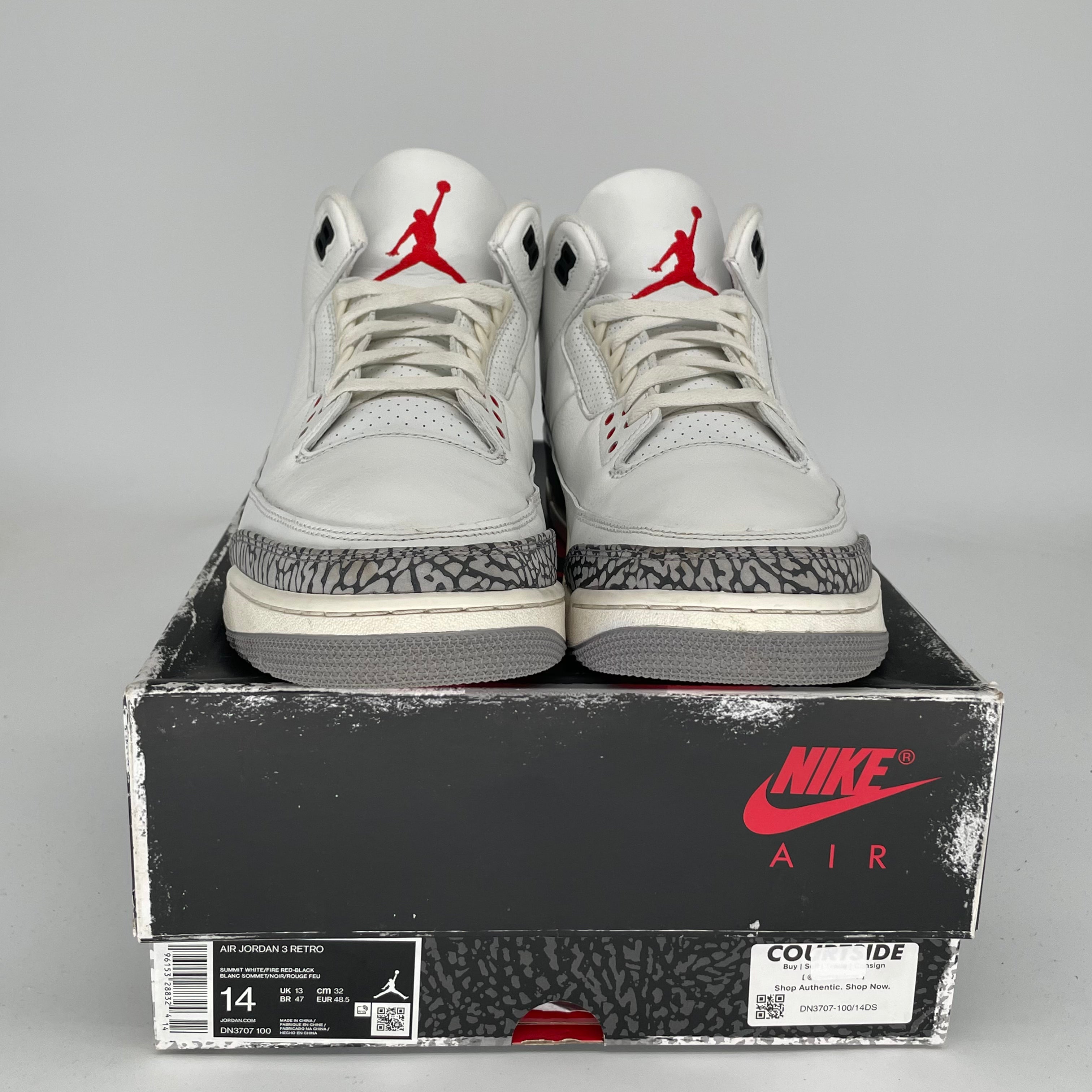 AIR JORDAN 3 WHITE CEMENT REIMAGINED SIZE 14/15.5W DN3707-100