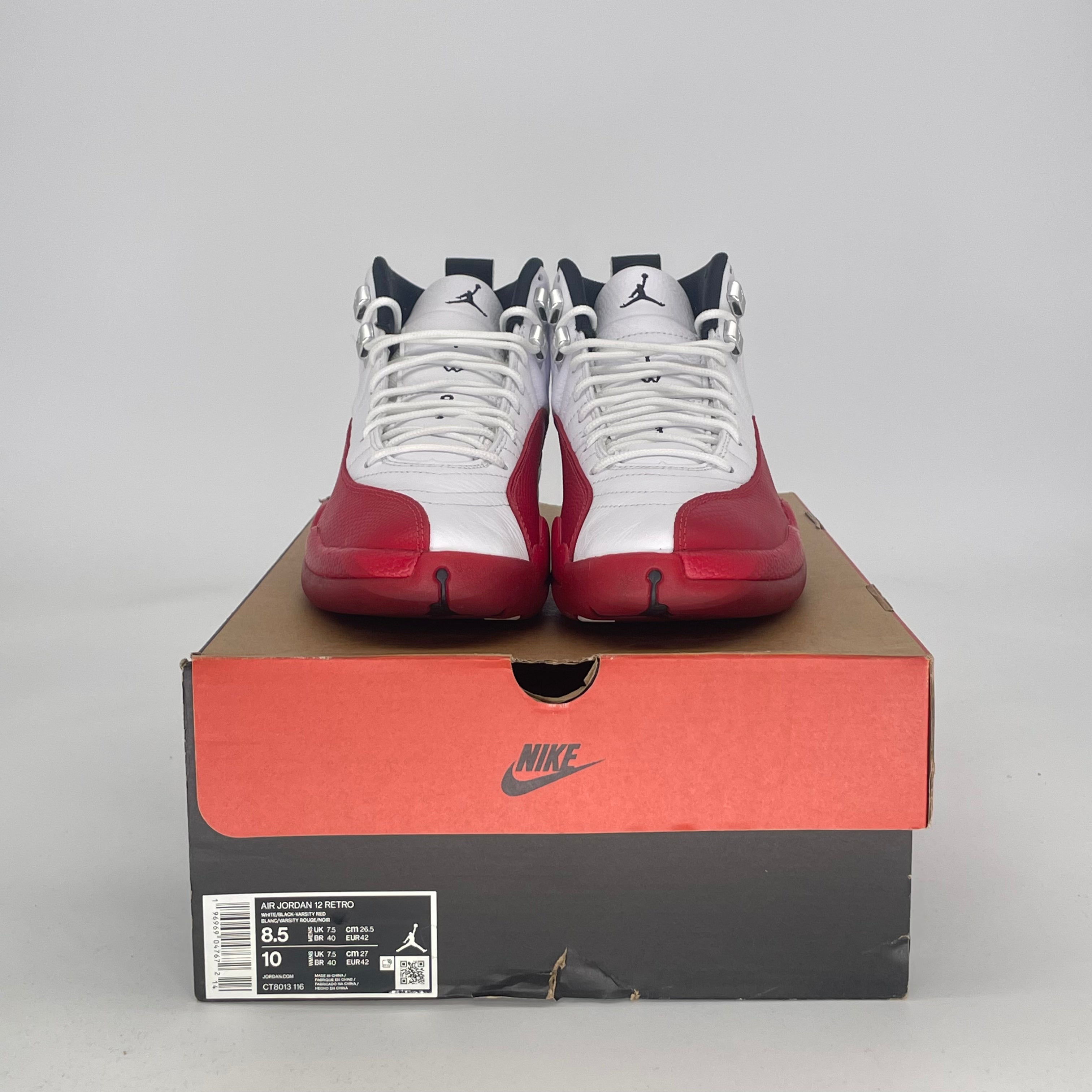 AIR JORDAN 12 CHERRY CT8013-116 SIZE 8.5/10W