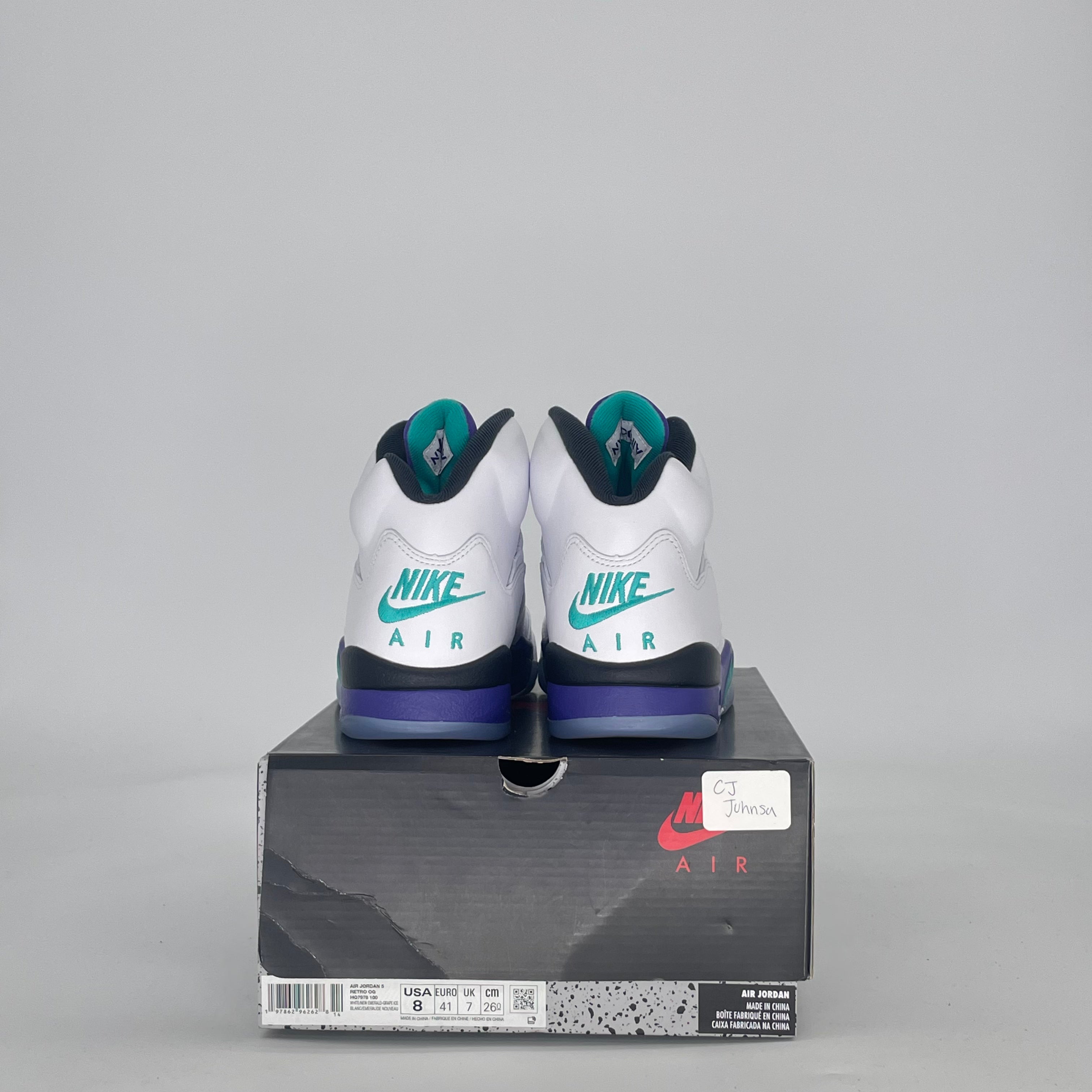 AIR JORDAN 5 GRAPE HQ7978-100 SIZE 8/9.5W