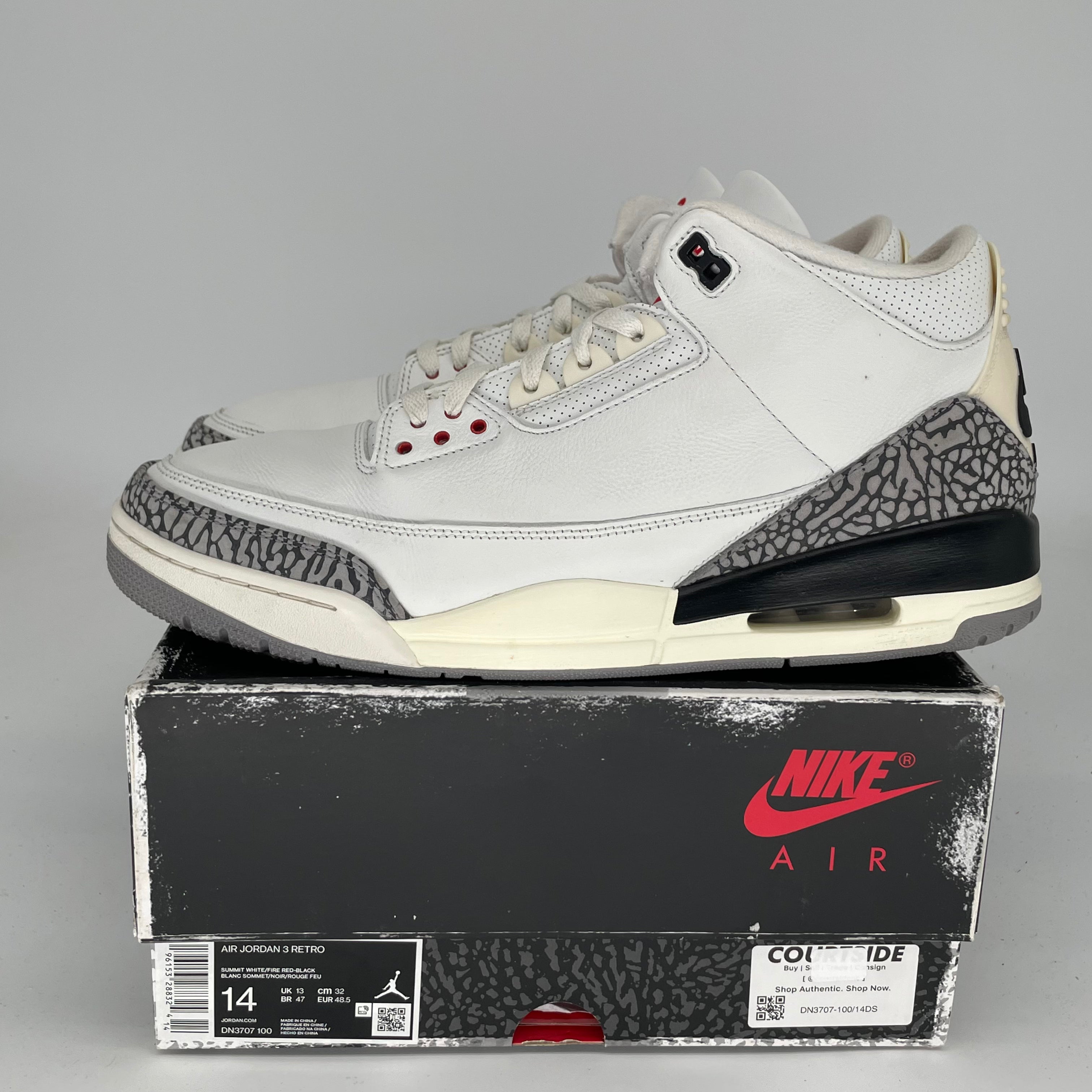 AIR JORDAN 3 WHITE CEMENT REIMAGINED SIZE 14/15.5W DN3707-100