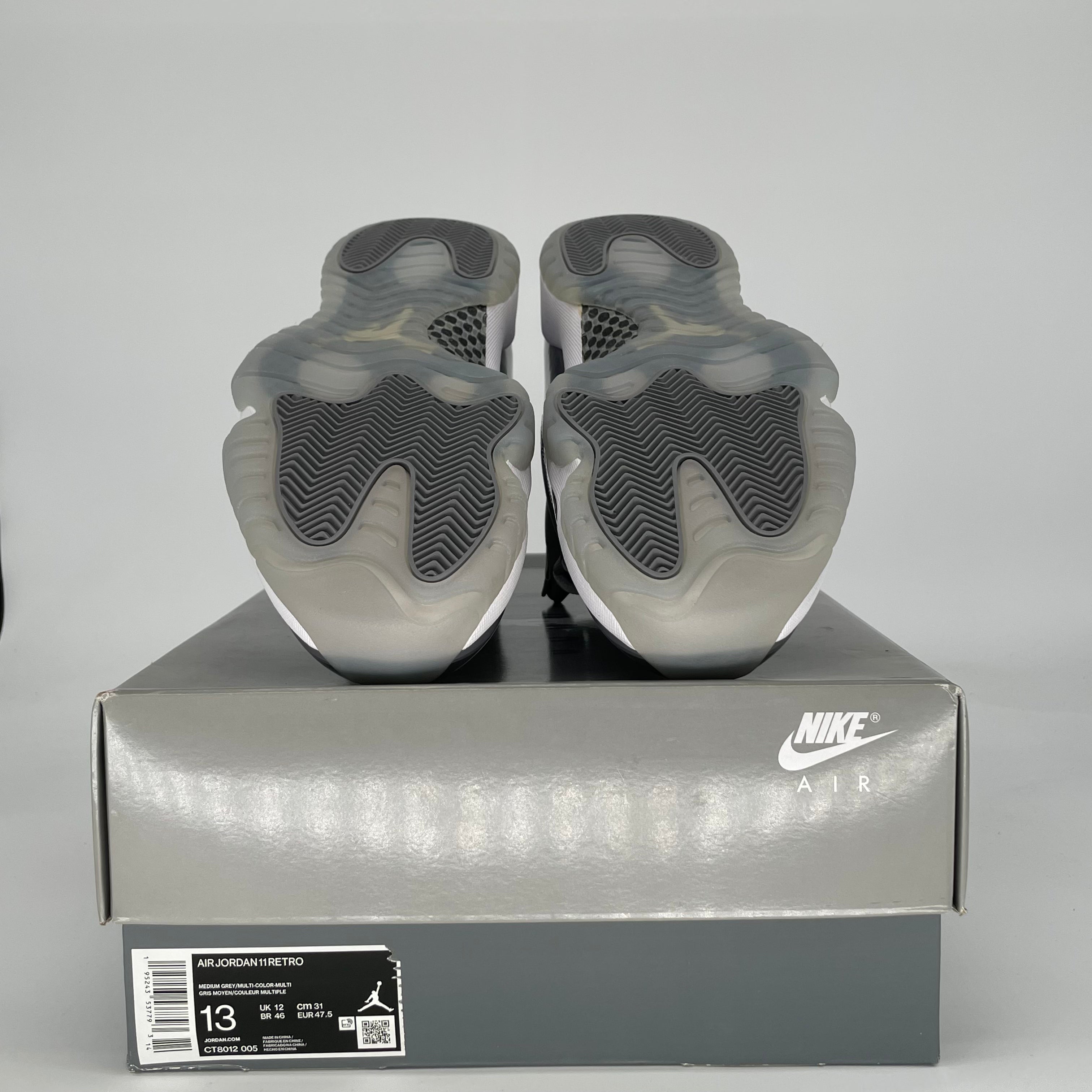 AIR JORDAN 11 COOL GREY CT8012-005 SIZE 13/14.5W