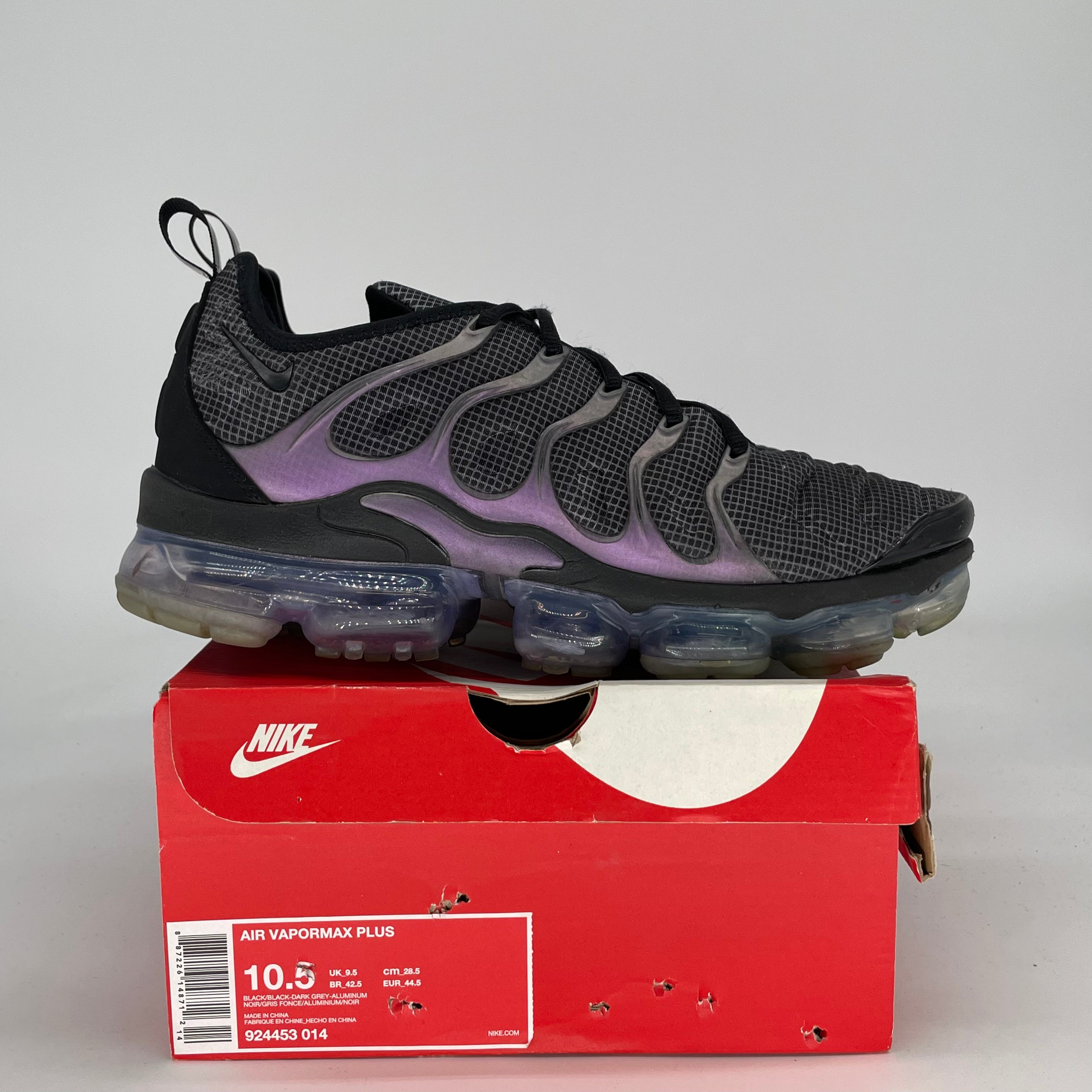 NIKE AIR VAPORMAX PLUS EGGPLANT 924453-014 SIZE 10.5/12W
