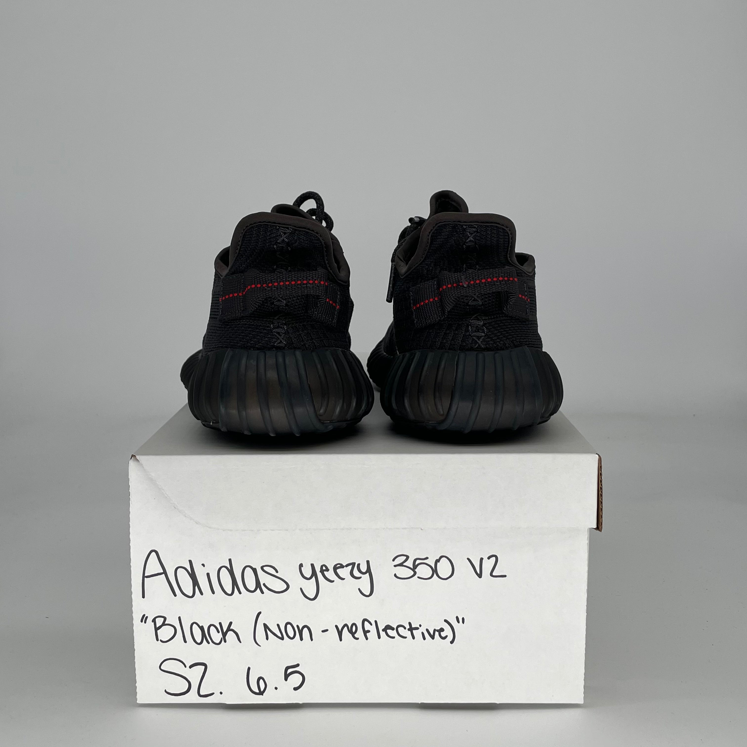 ADIDAS YEEZY 350 V2 BLACK (NON-REFLECTIVE) FU9006 SIZE 6.5/8W