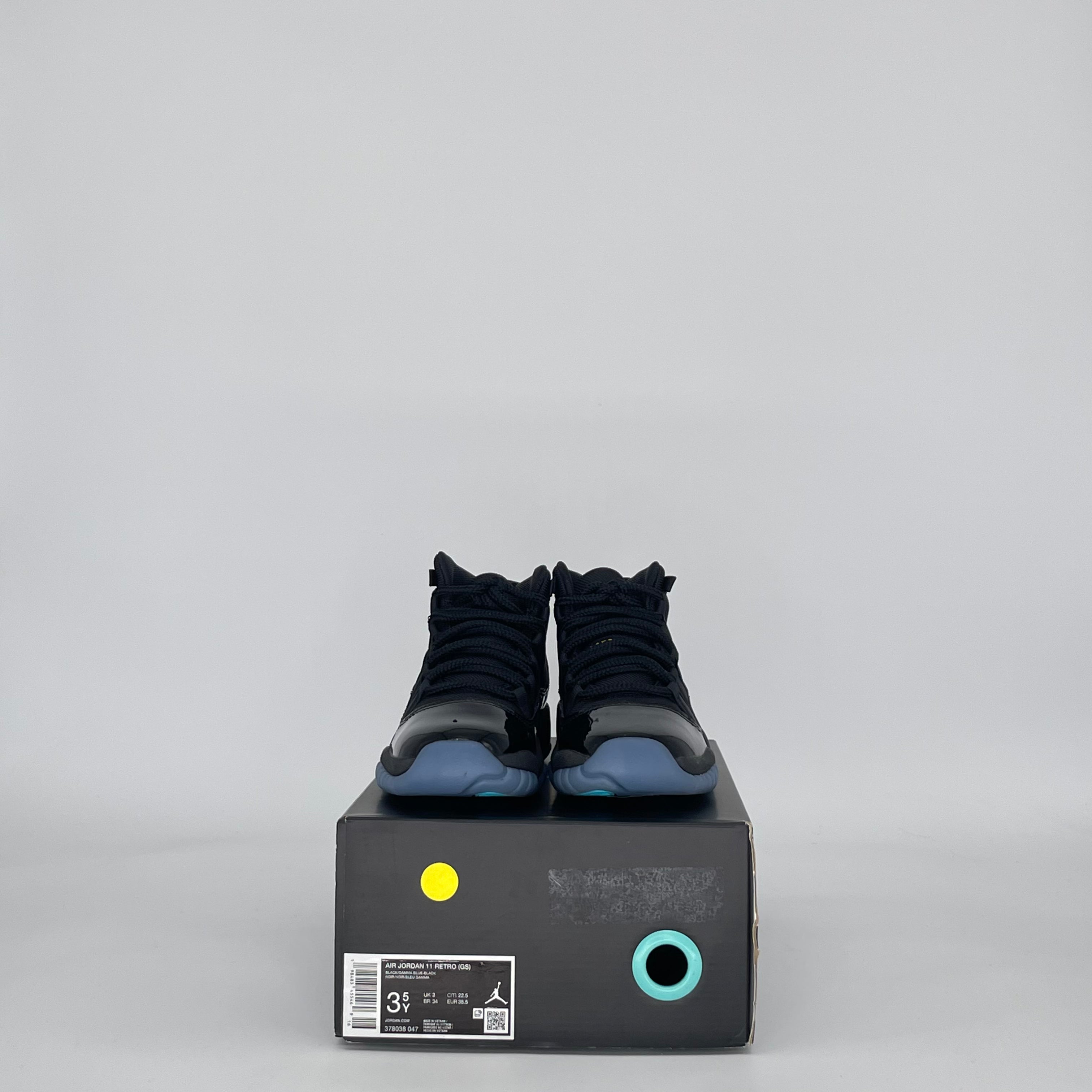 AIR JORDAN 11 GAMMA BLUE 378038-047 SIZE 3.5/5W GS