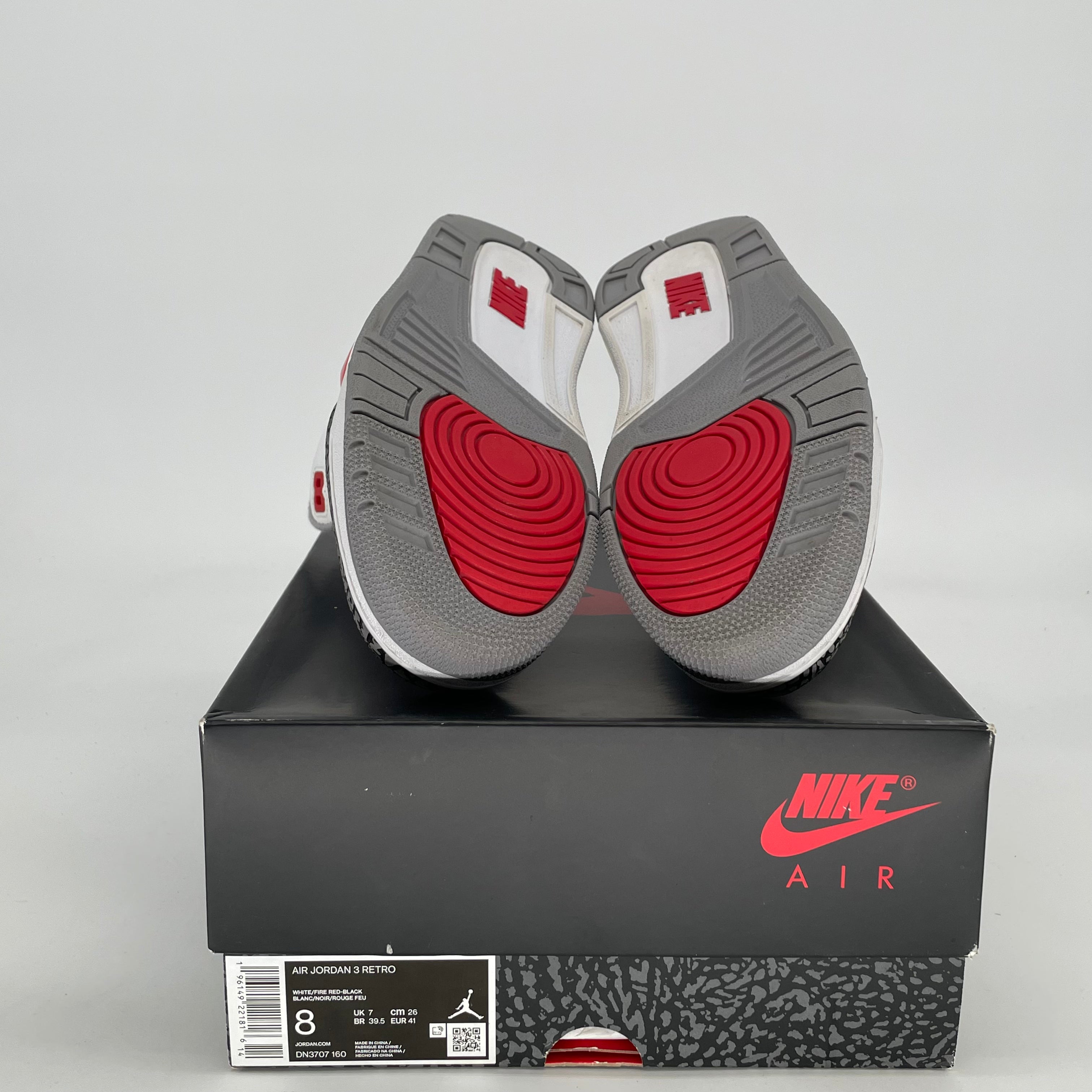 AIR JORDAN 3 FIRE RED DN3707-160 SIZE 8/9.5W