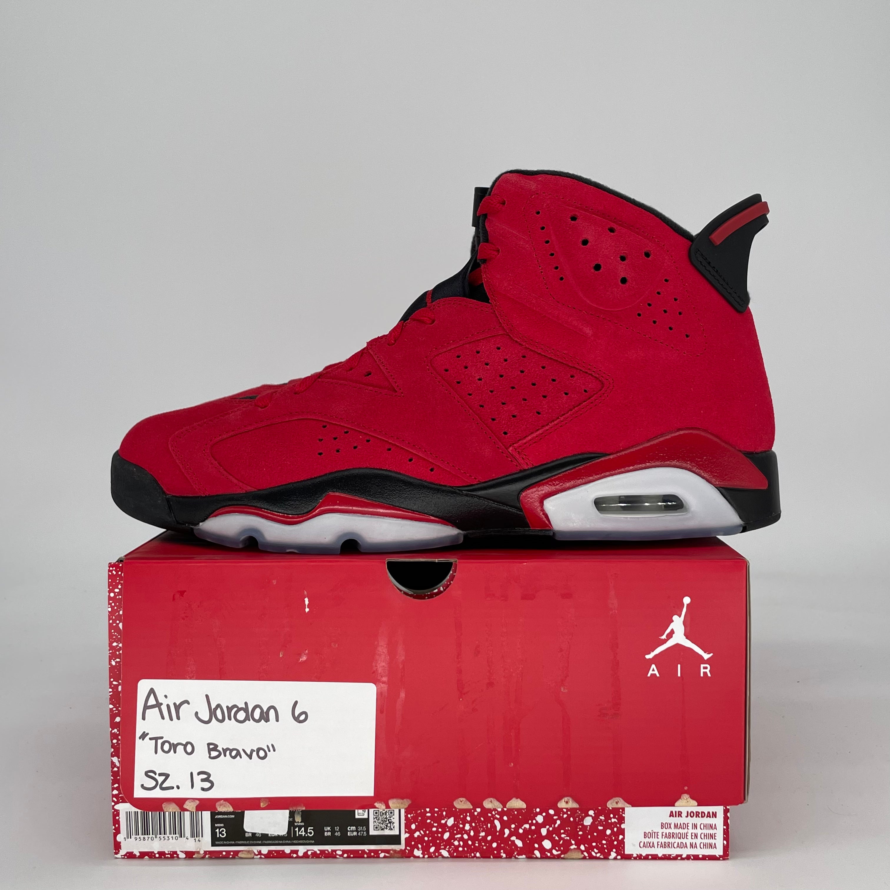 AIR JORDAN 6 TORO BRAVO CT8529-600 SIZE 13/14.5W