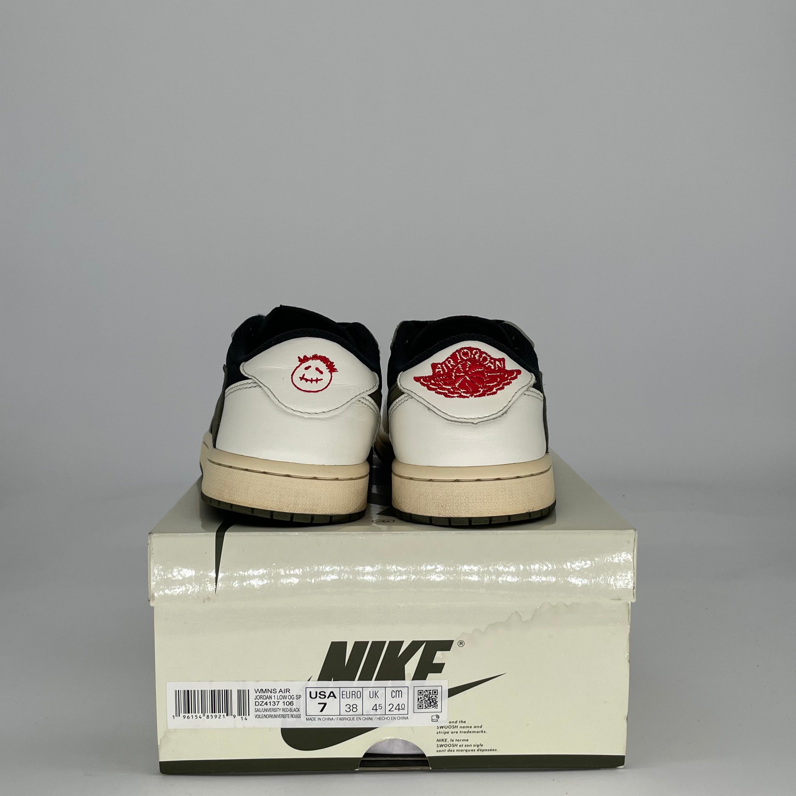 TRAVIS SCOTT X AIR JORDAN 1 LOW OLIVE W DZ4137-106 SIZE 5.5/7W