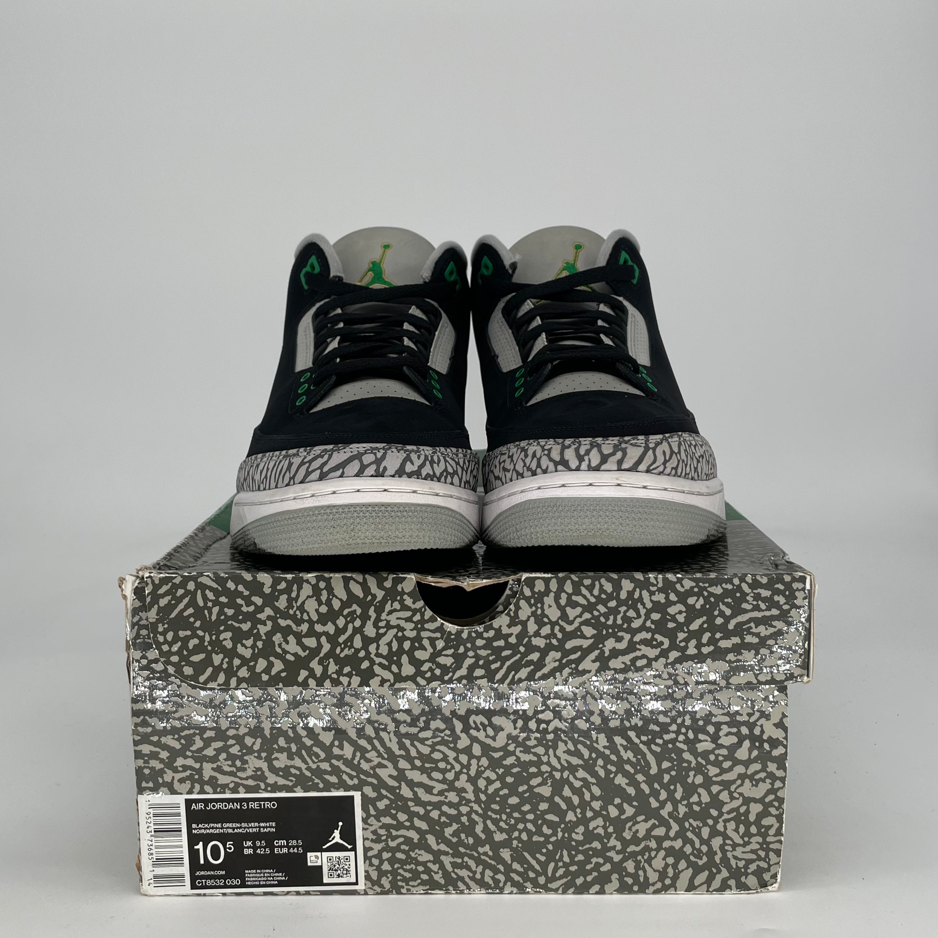 AIR JORDAN 3 PINE GREEN CT8532-030 SIZE 10.5/12W