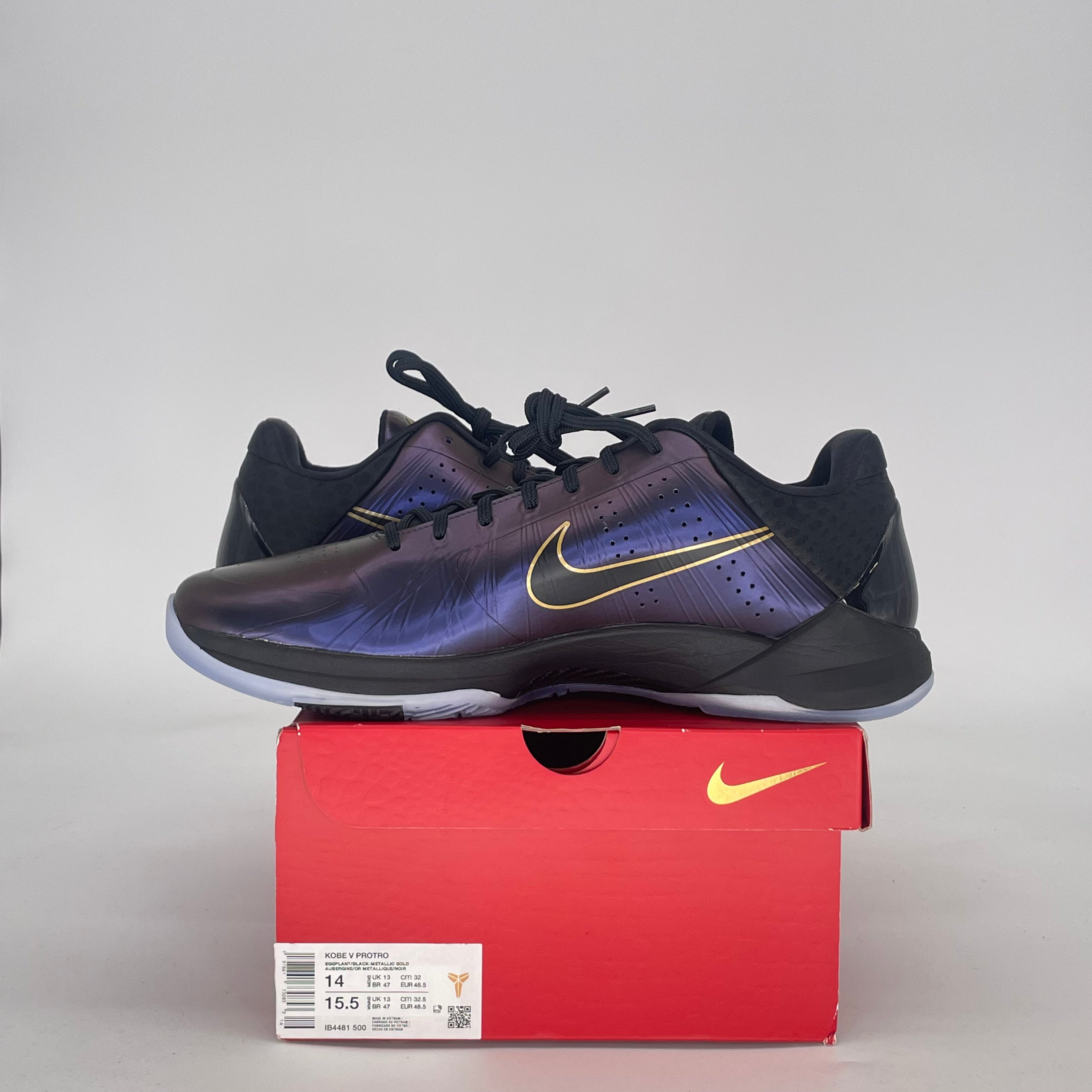 NIKE KOBE 5 PROTRO YEAR OF THE MAMBA EGGPLANT IB4481-500 SIZE 14/15.5W