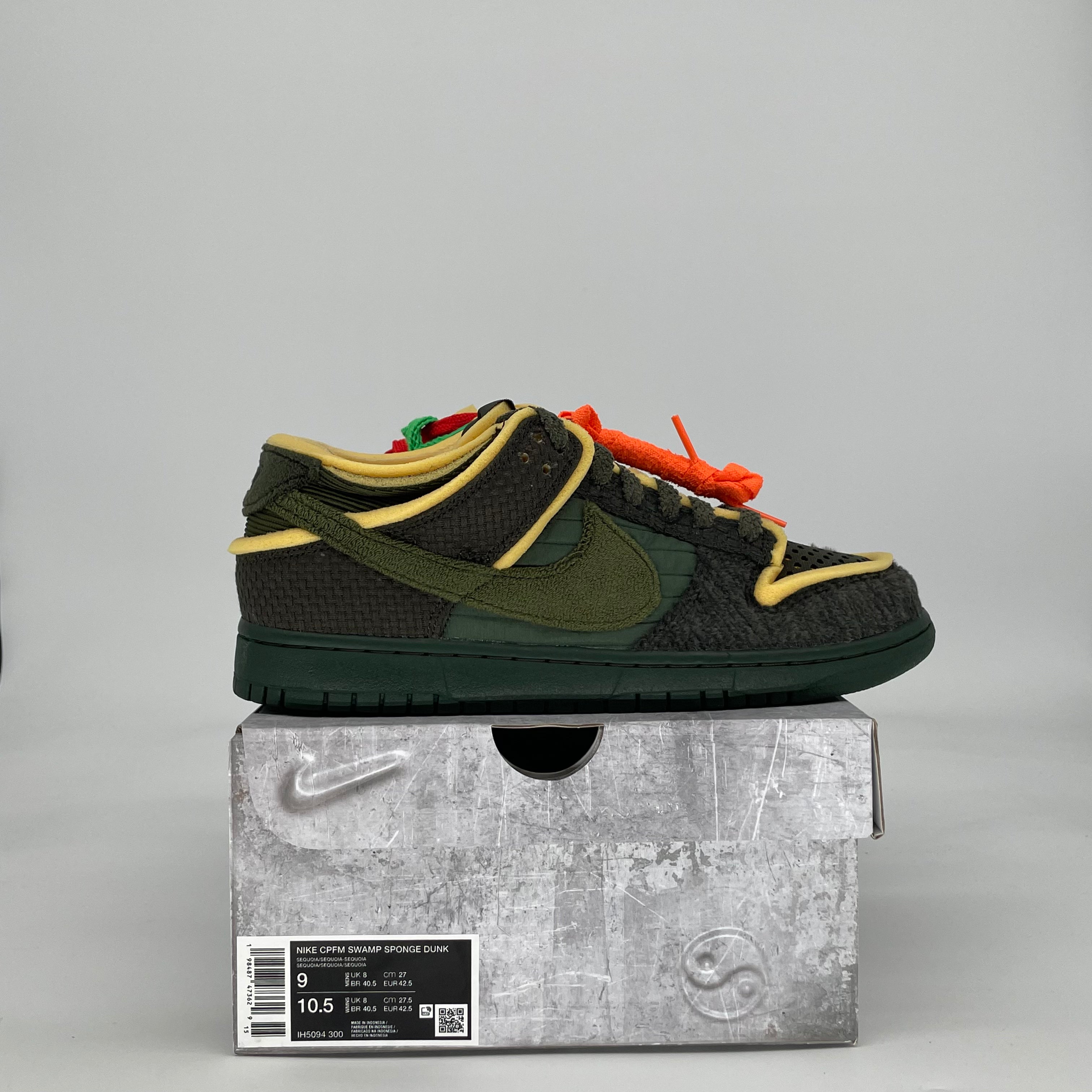 NIKE DUNK LOW CPFM SWAMP SPONGE SEQUOIA IH5094-300 SIZE 9/10.5W