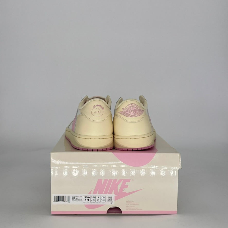 AIR JORDAN 1 LOW TRAVIS SCOTT SHY PINK IQ7604-100 SIZE 13/14.5W