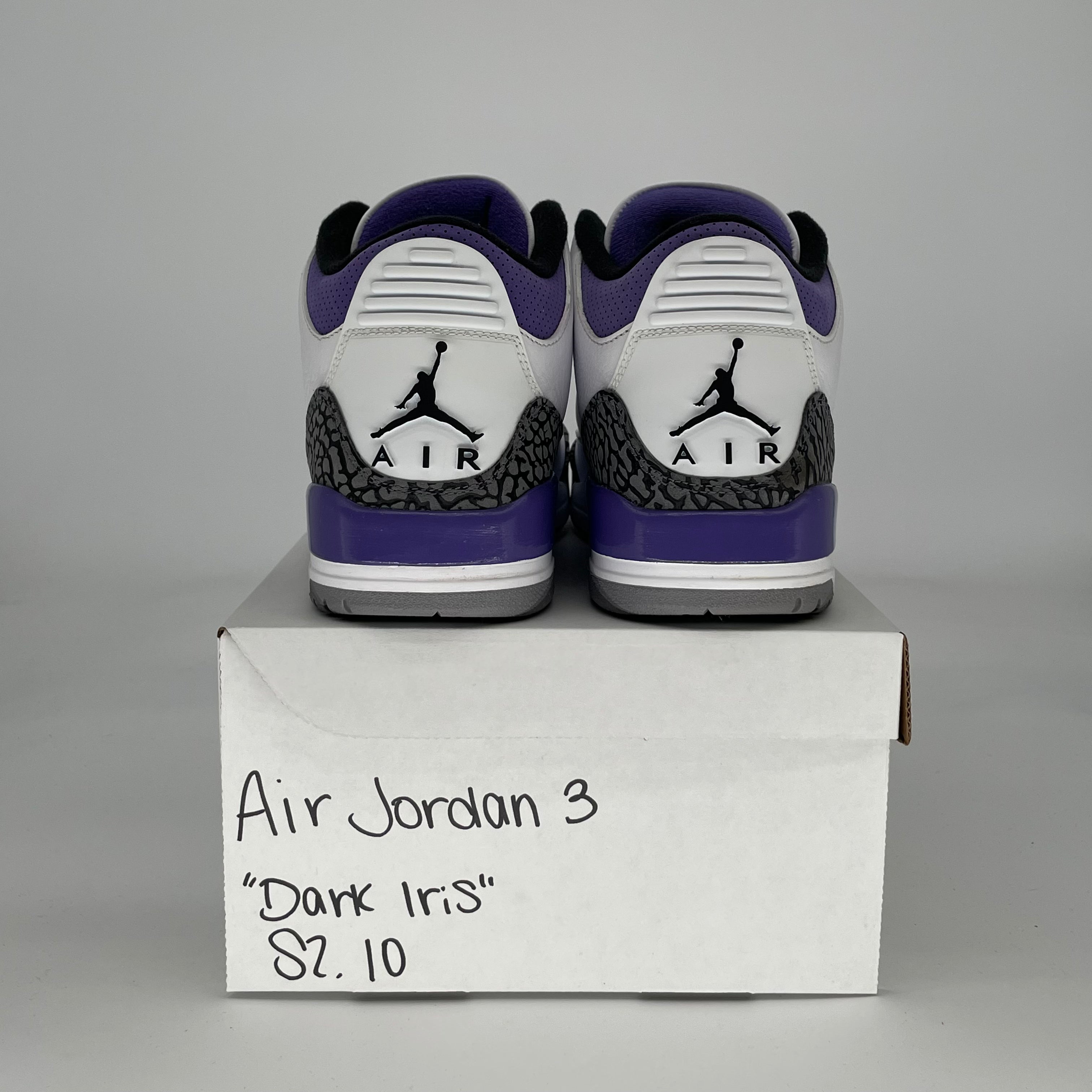 AIR JORDAN 3 DARK IRIS CT8532-105 SIZE 10/11.5W