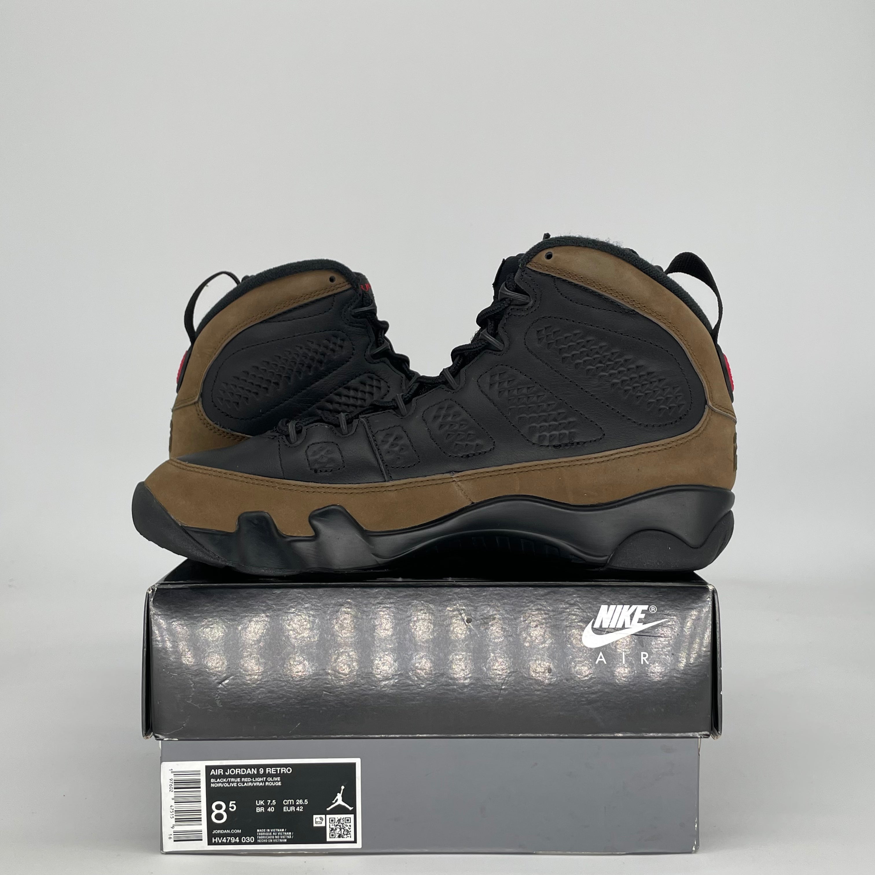 AIR JORDAN 9 OLIVE HV4794-030 SIZE 8.5/10W