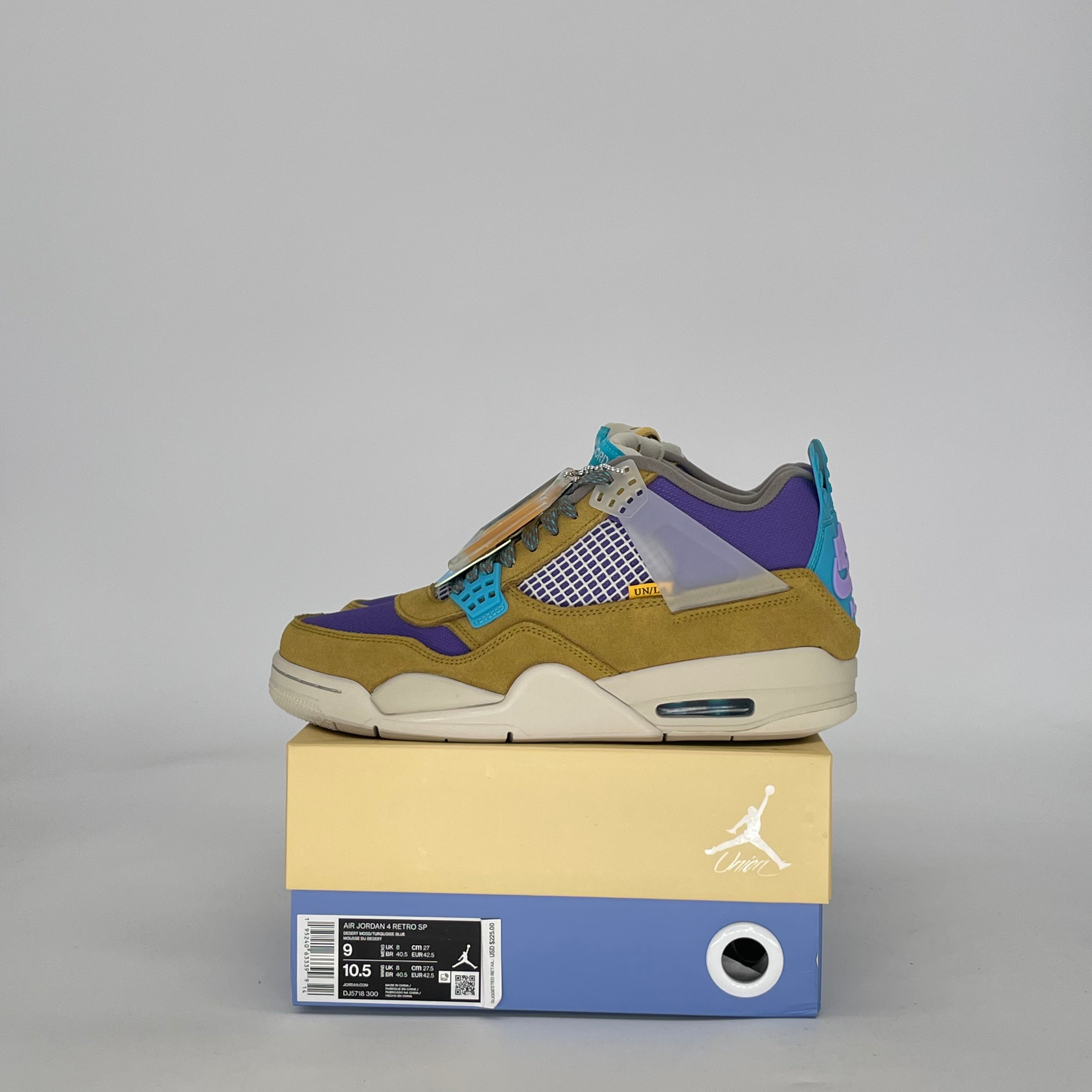 AIR JORDAN 4 30TH ANNIVERSARY UNION DESERT MOSS DJ5718-300 SIZE 9/10.5W