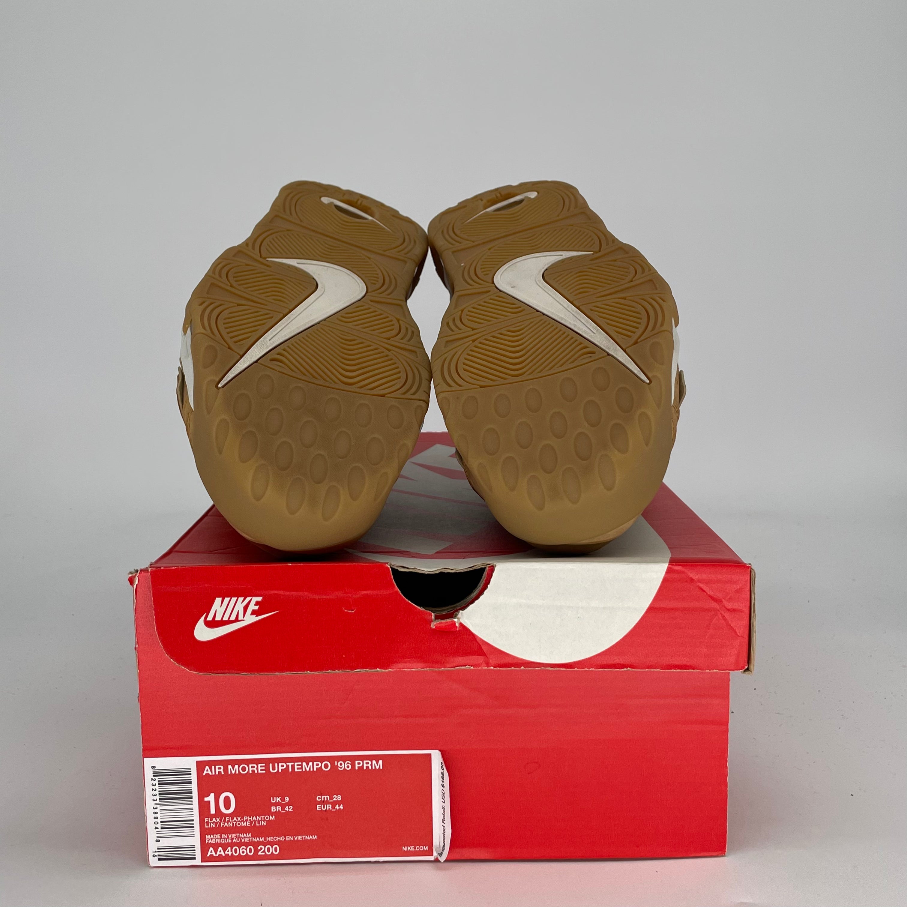 NIKE AIR MORE UPTEMPO FLAX AA4060-200 SIZE 10/11.5W