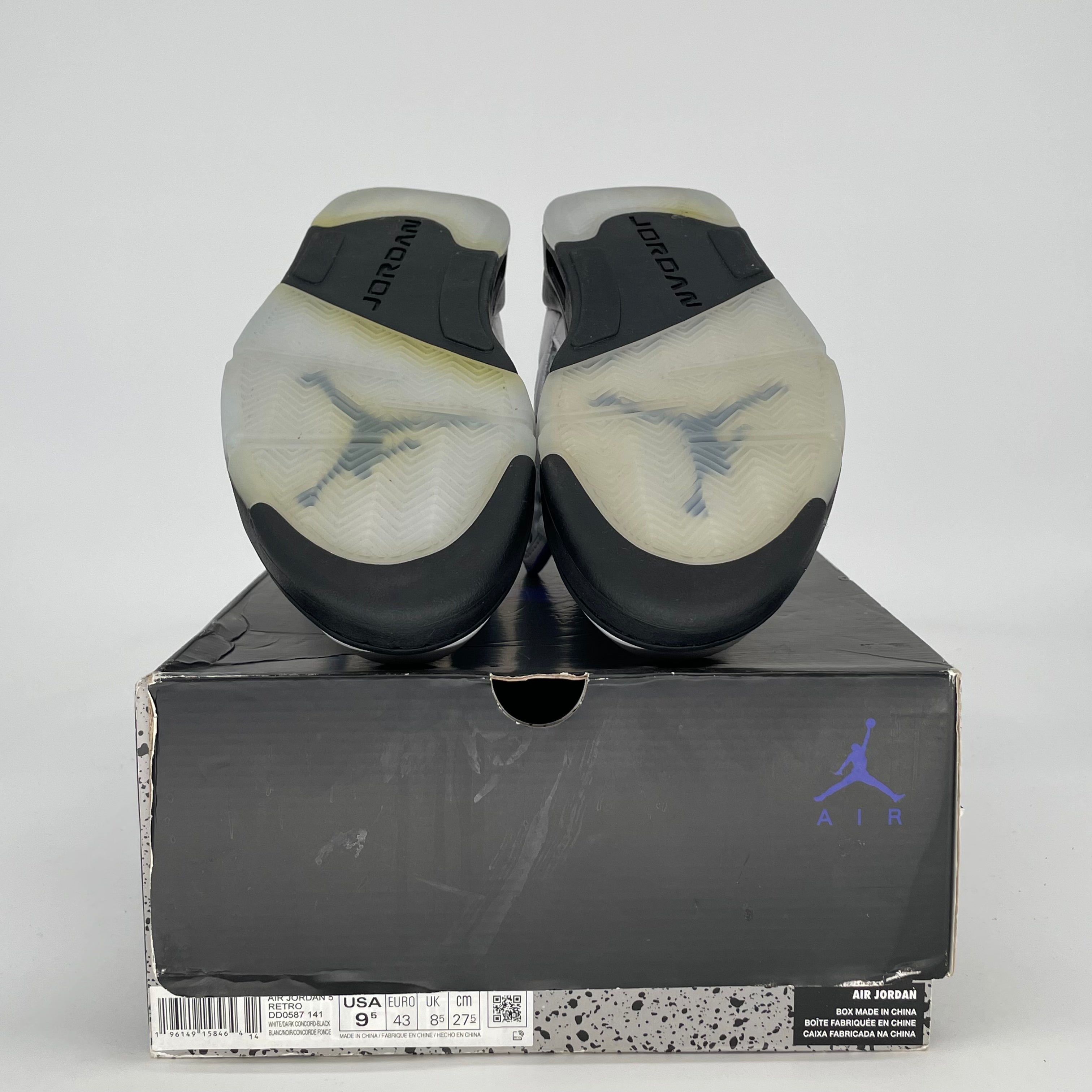 AIR JORDAN 5 DARK CONCORD DD0587-141 SIZE 9.5/11W
