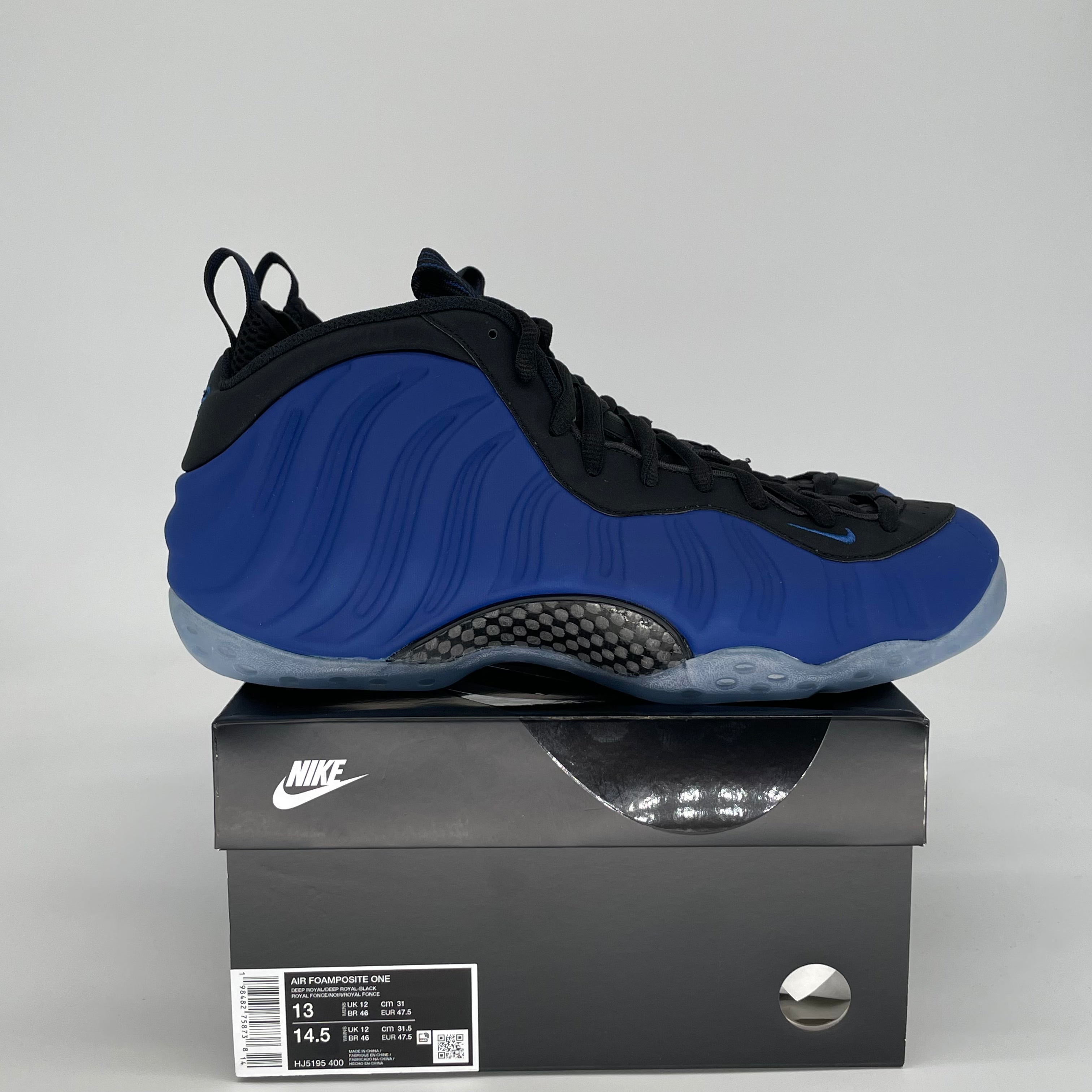 NIKE AIR FOAMPOSITE ONE DEEP ROYAL HJ5195-400 SIZE 13/14.5W