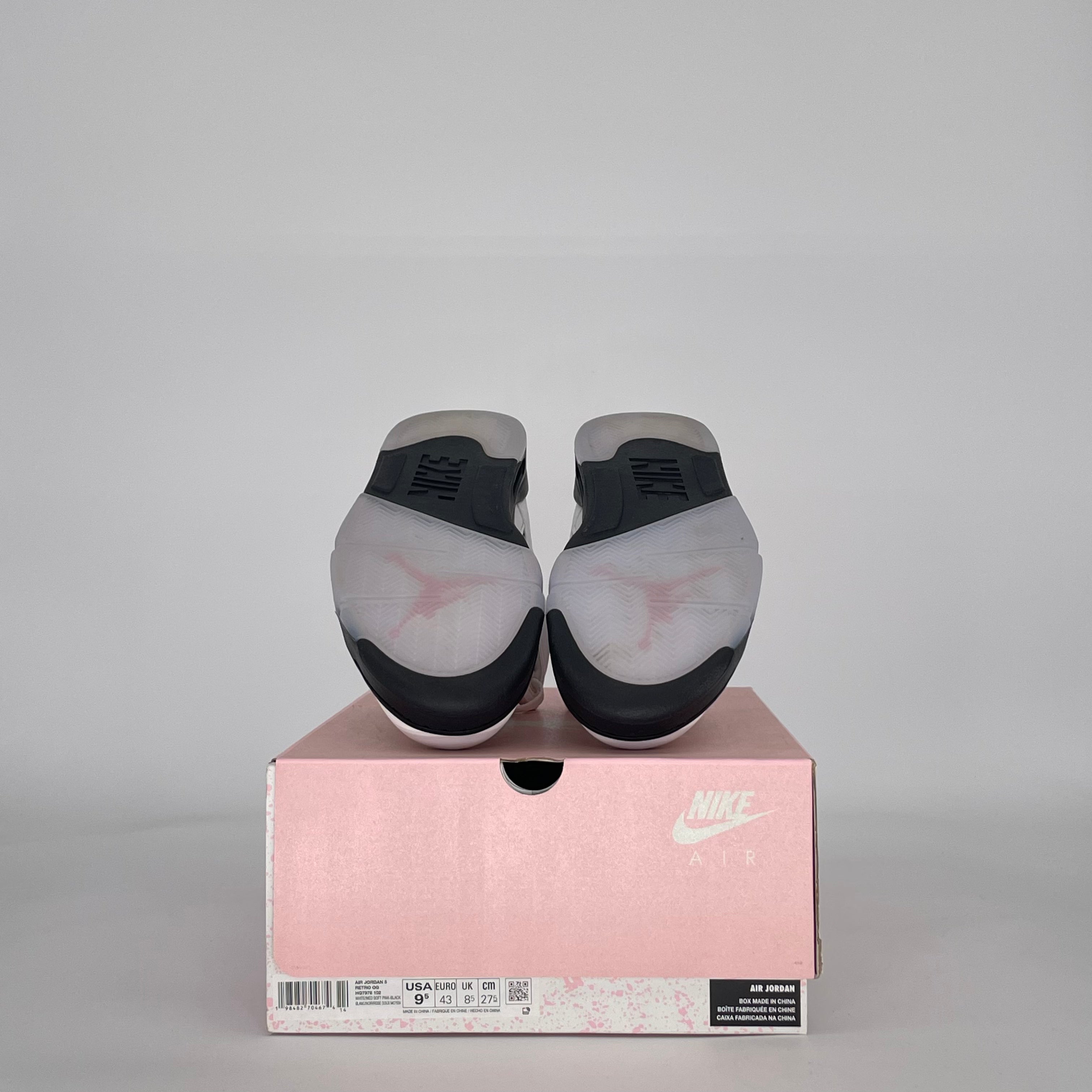 AIR JORDAN 5 MEDIUM SOFT PINK HQ7978-102 SIZE 9.5/11W