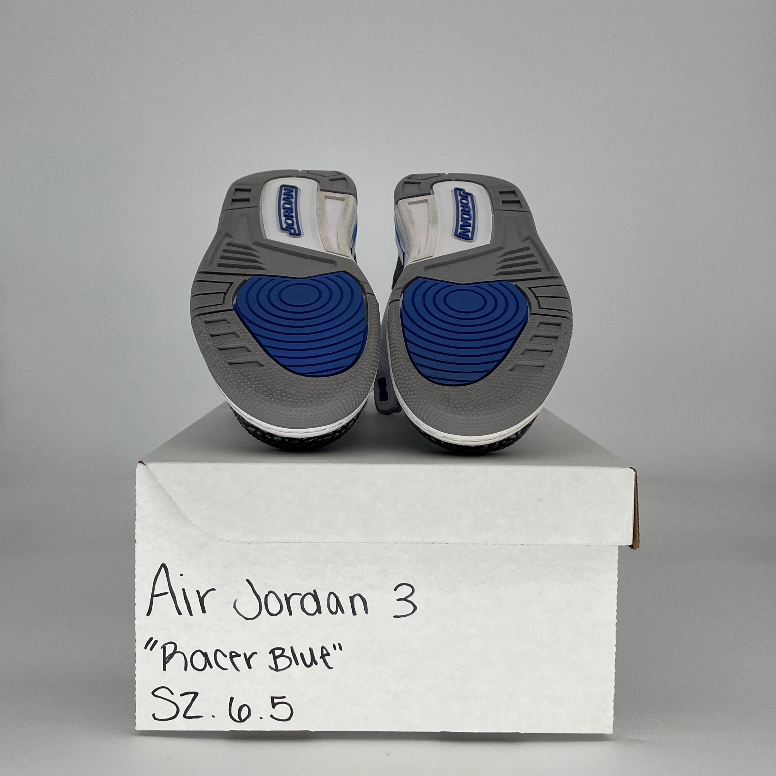 AIR JORDAN 3 RACER BLUE 398614-145 SIZE 6.5/8W