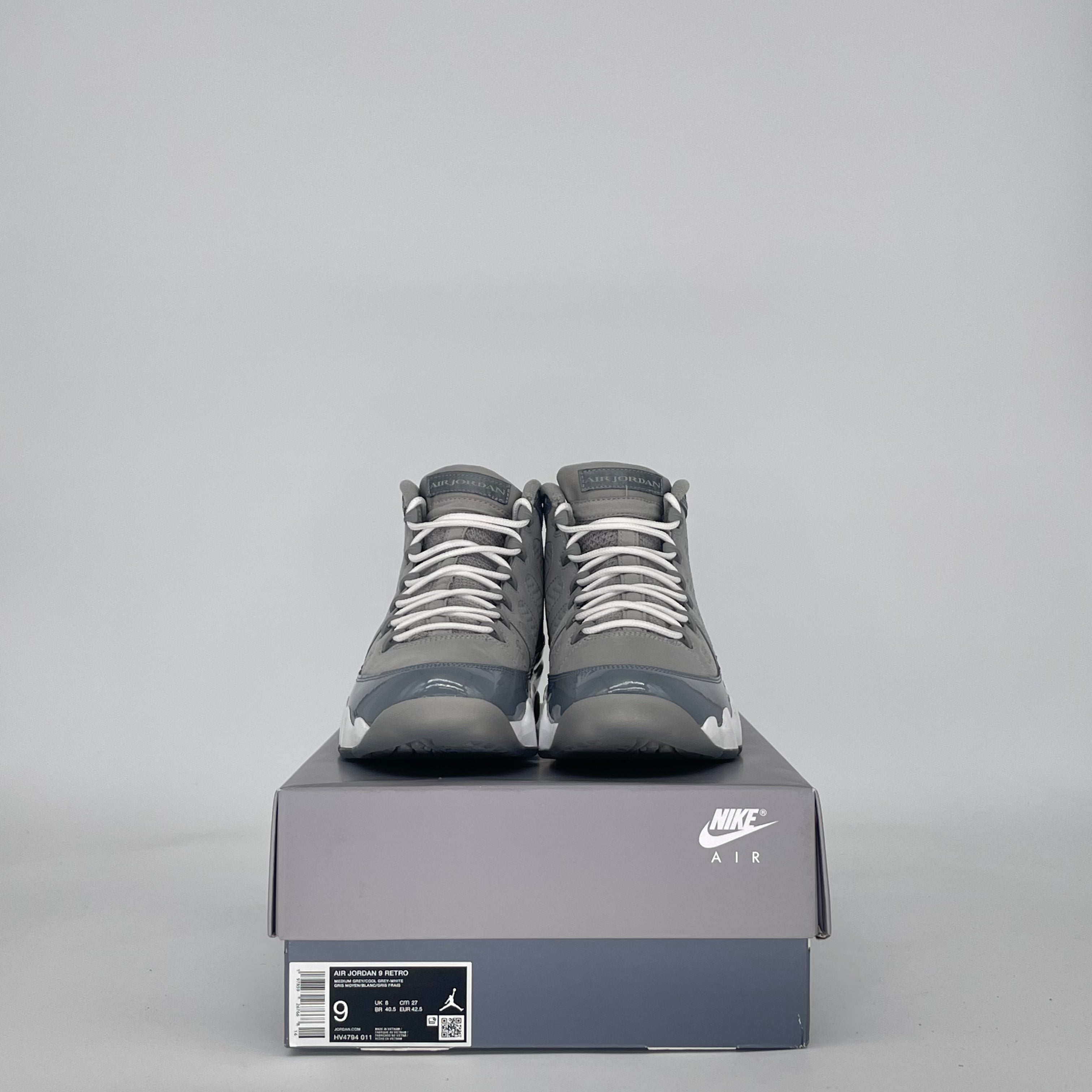 AIR JORDAN 9 COOL GREY HV4794-011 SIZE 9/10.5W