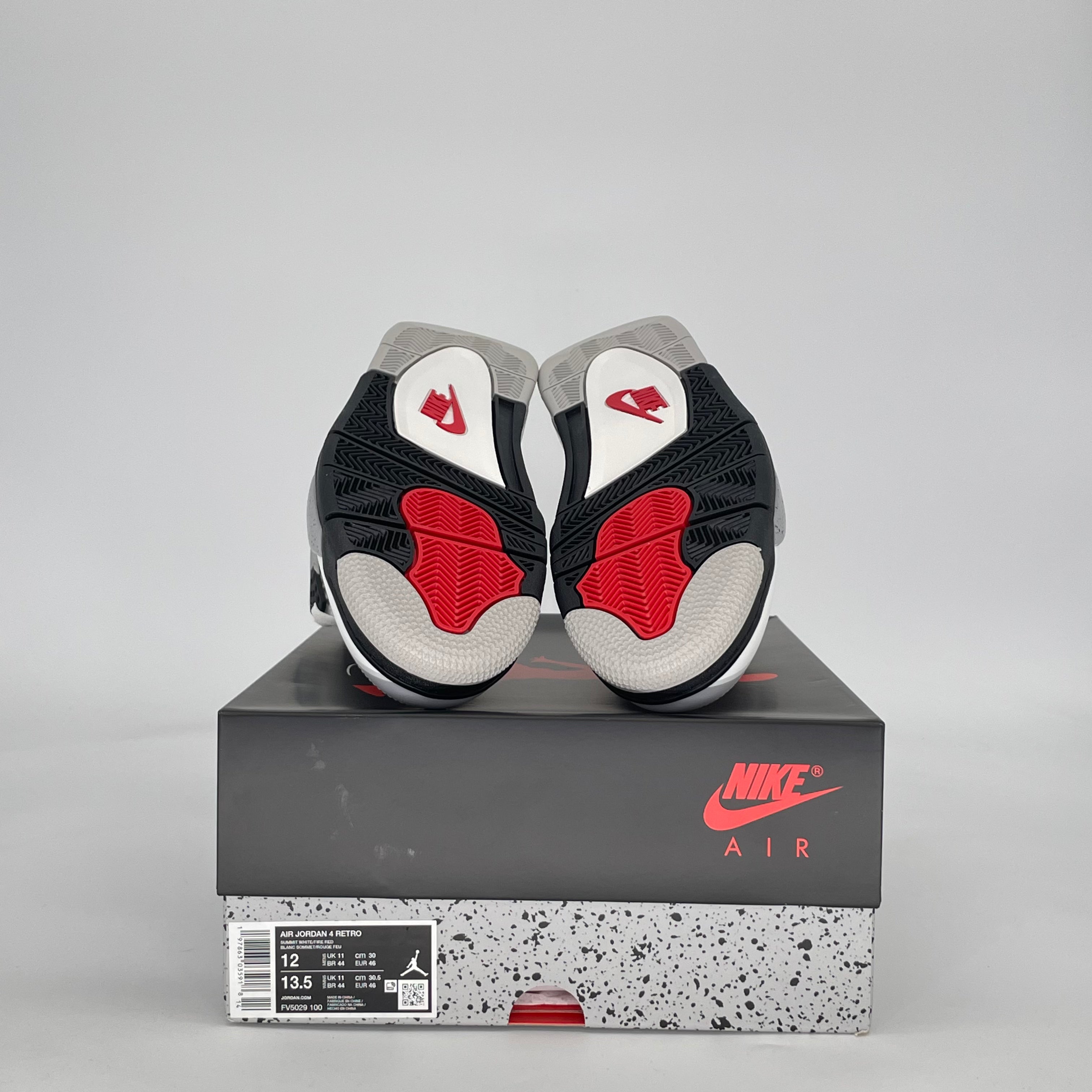 AIR JORDAN 4 WHITE CEMENT FV5029-100 SIZE 12/13.5W