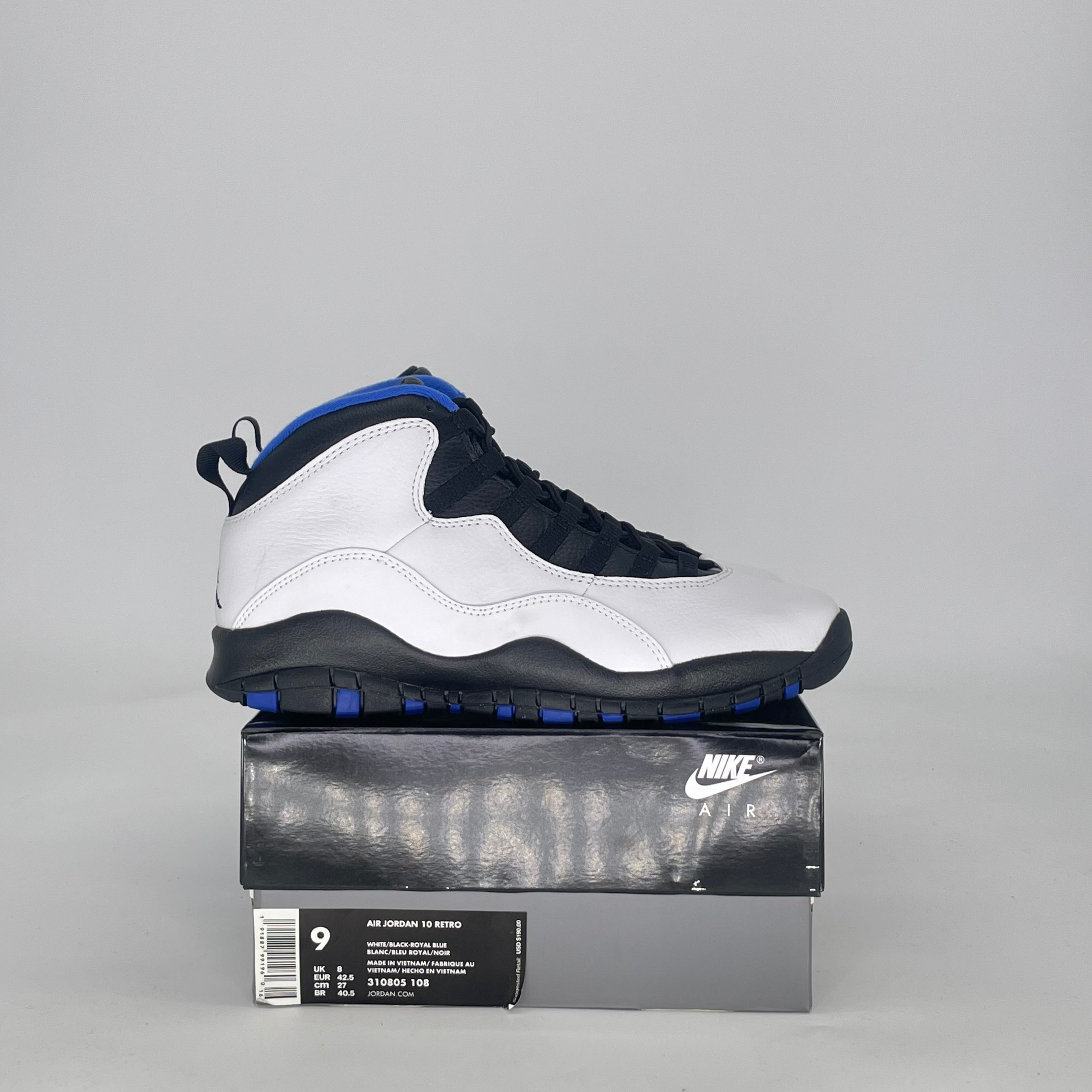 AIR JORDAN 10 ORLANDO 310805-108 SIZE 9/10.5W