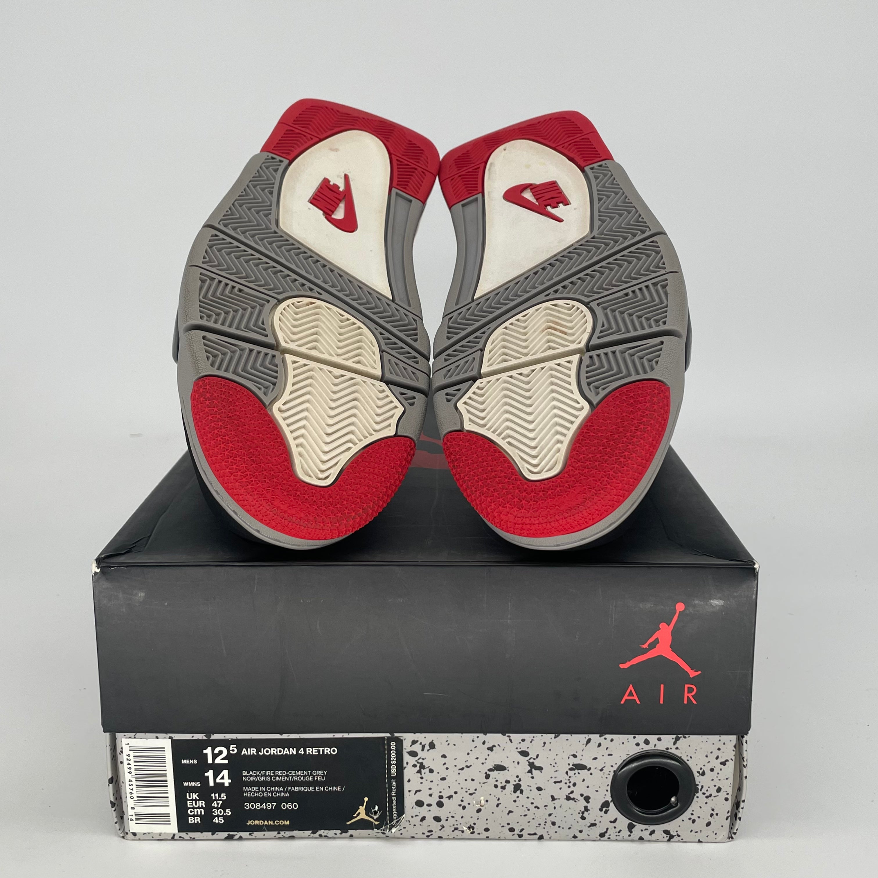 AIR JORDAN 4 BRED 2019 308497-060 SIZE 12.5/14W