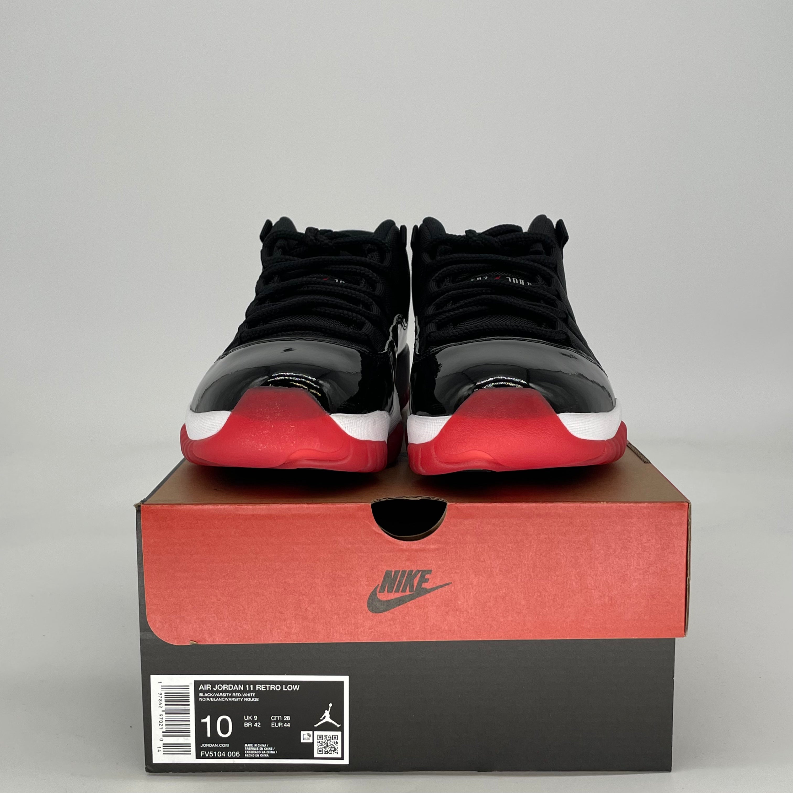 AIR JORDAN 11 LOW BRED FV5104-006 SIZE 10/11.5W