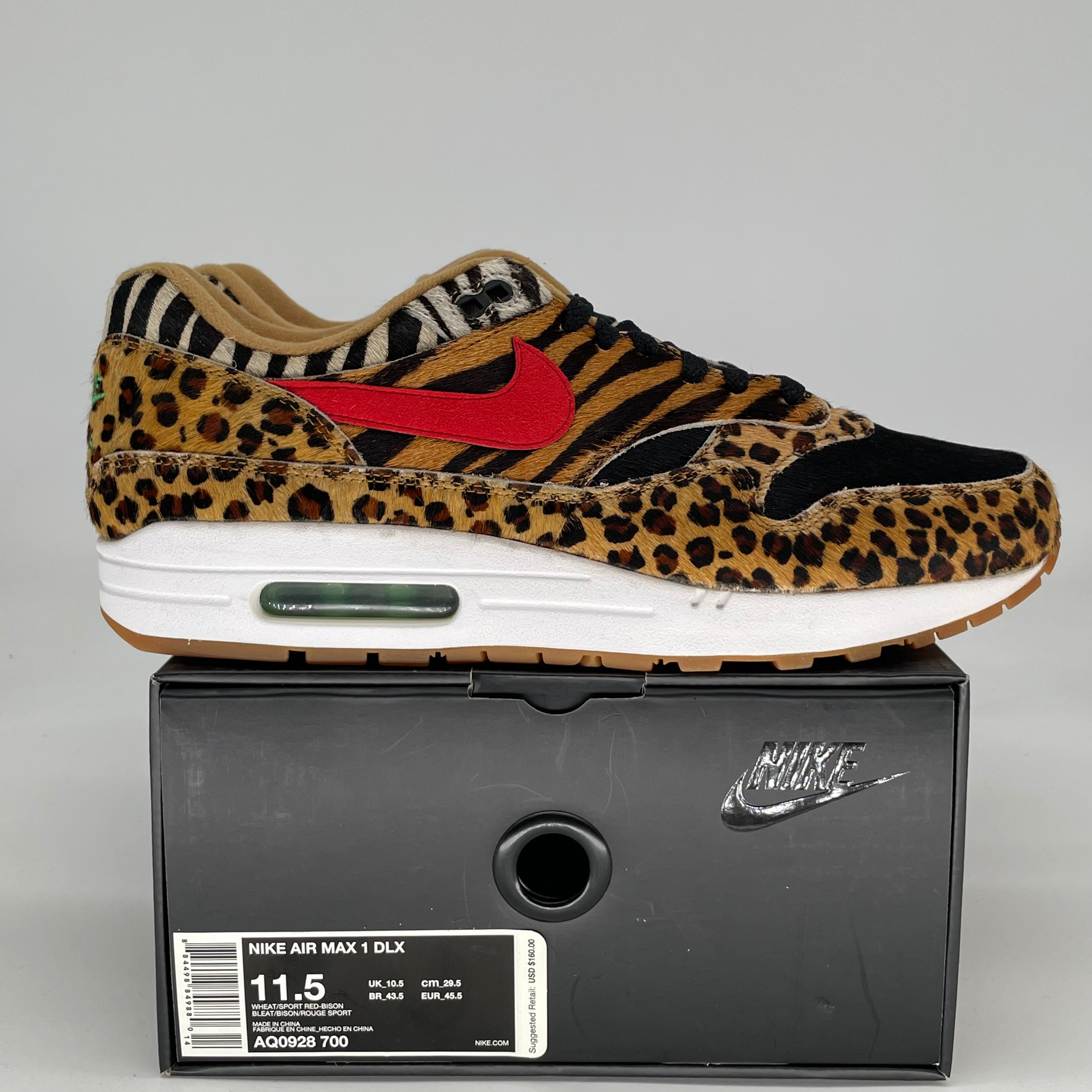 NIKE AIR MAX 1 ATMOS ANIMAL PACK 2.0 AQ0928-700 SIZE 11.5/13W