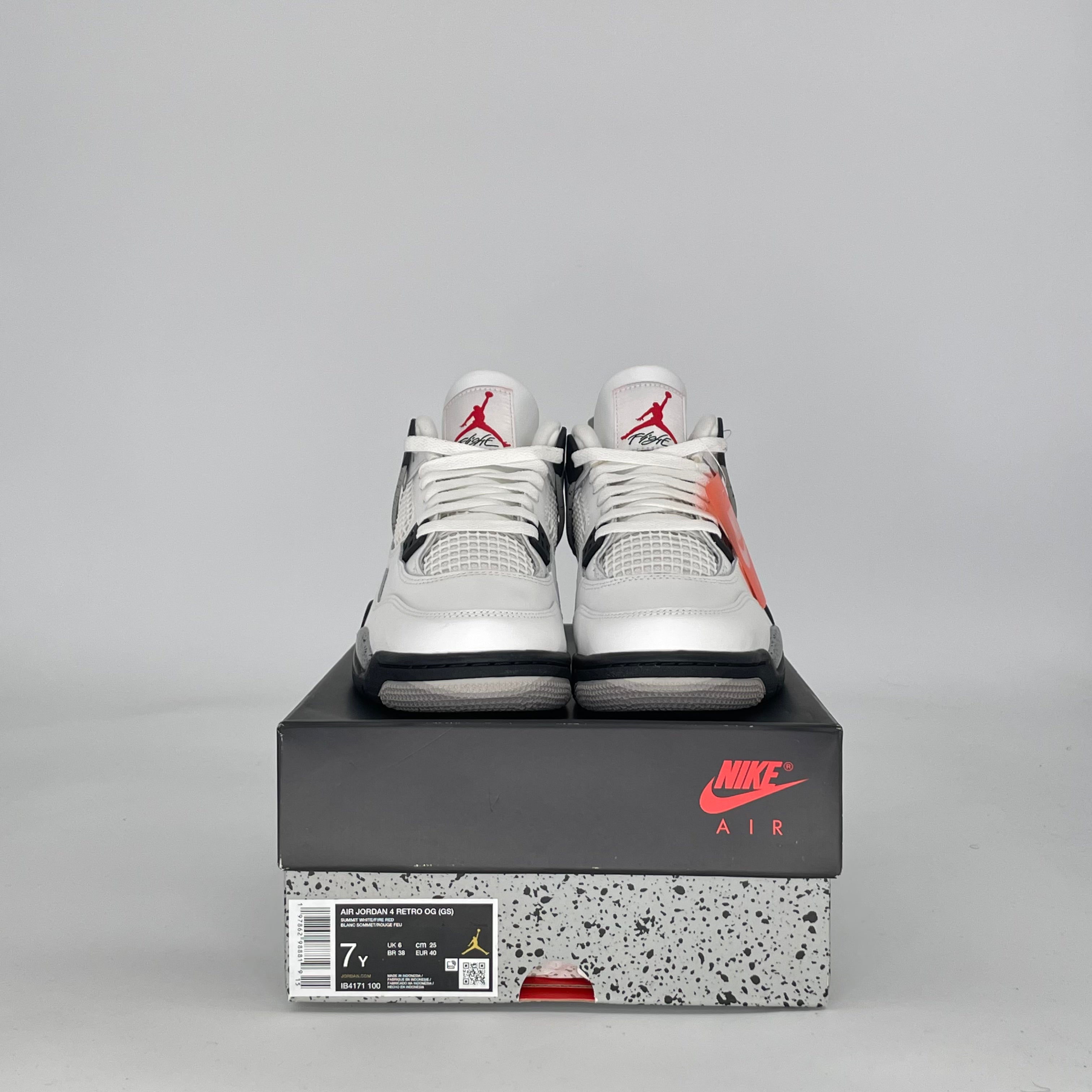 AIR JORDAN 4 WHITE CEMENT IB4171-100 SIZE 7/8.5W GS