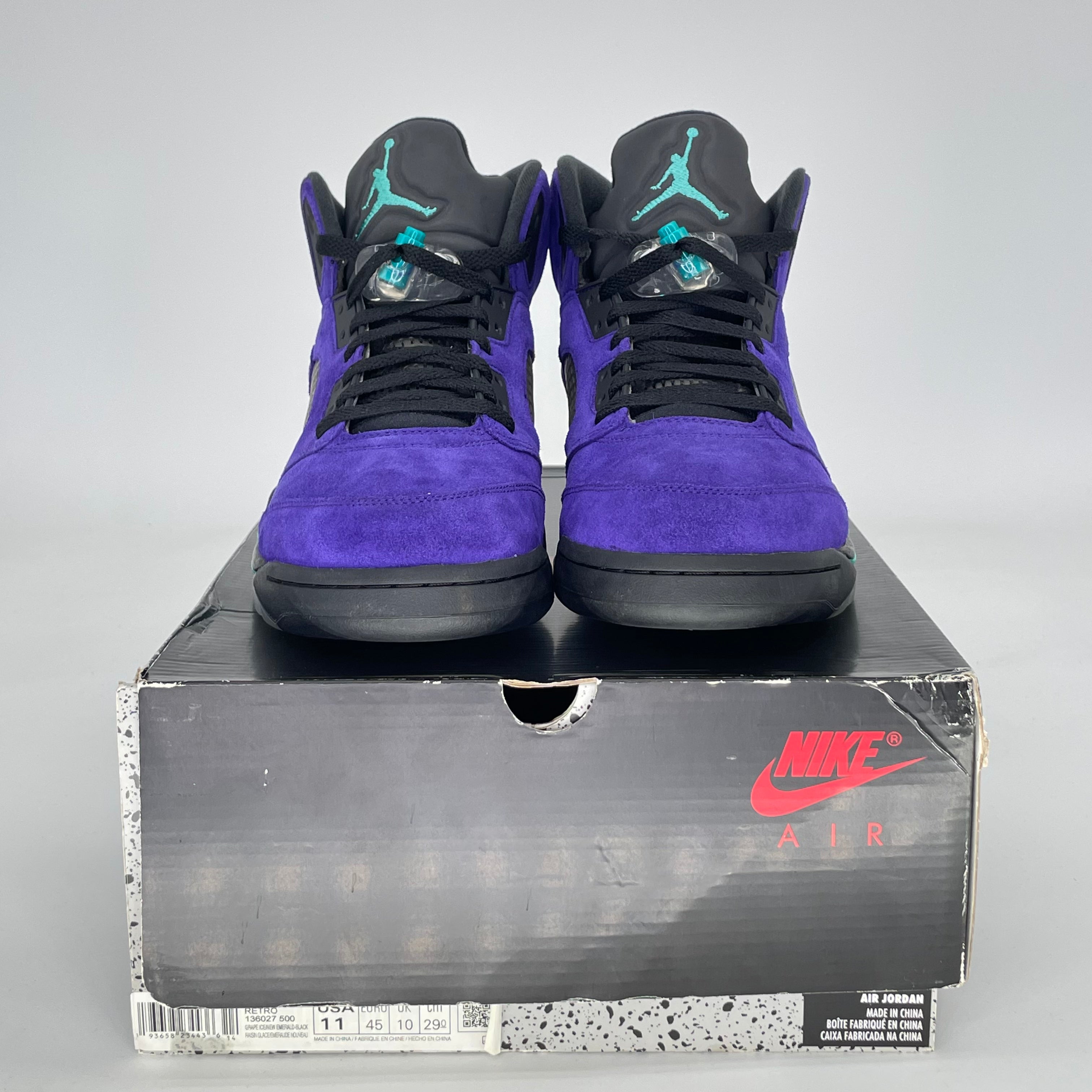 AIR JORDAN 5 ALTERNATE GRAPE 136027-500 SIZE 11/12.5W