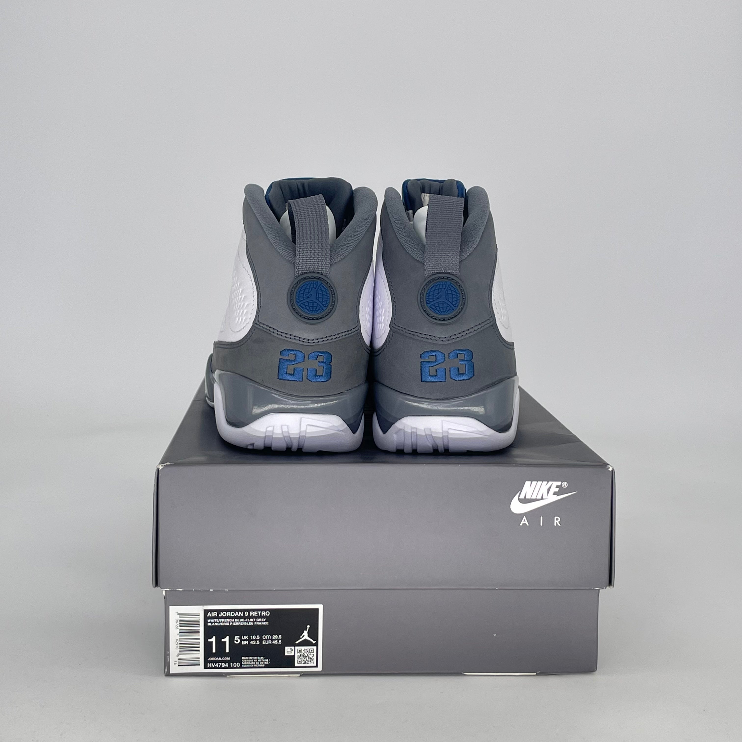 AIR JORDAN 9 FLINT GREY FRENCH BLUE HV4794-100 SIZE 11.5/13W