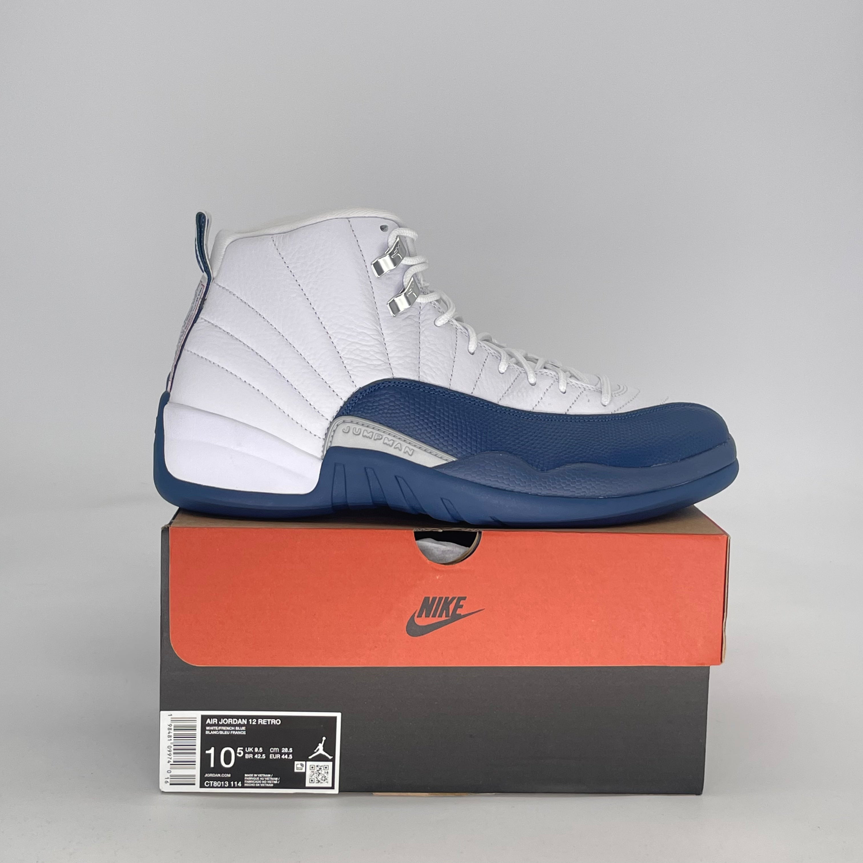 AIR JORDAN 12 FRENCH BLUE CT8013-114 SIZE 10.5/12W