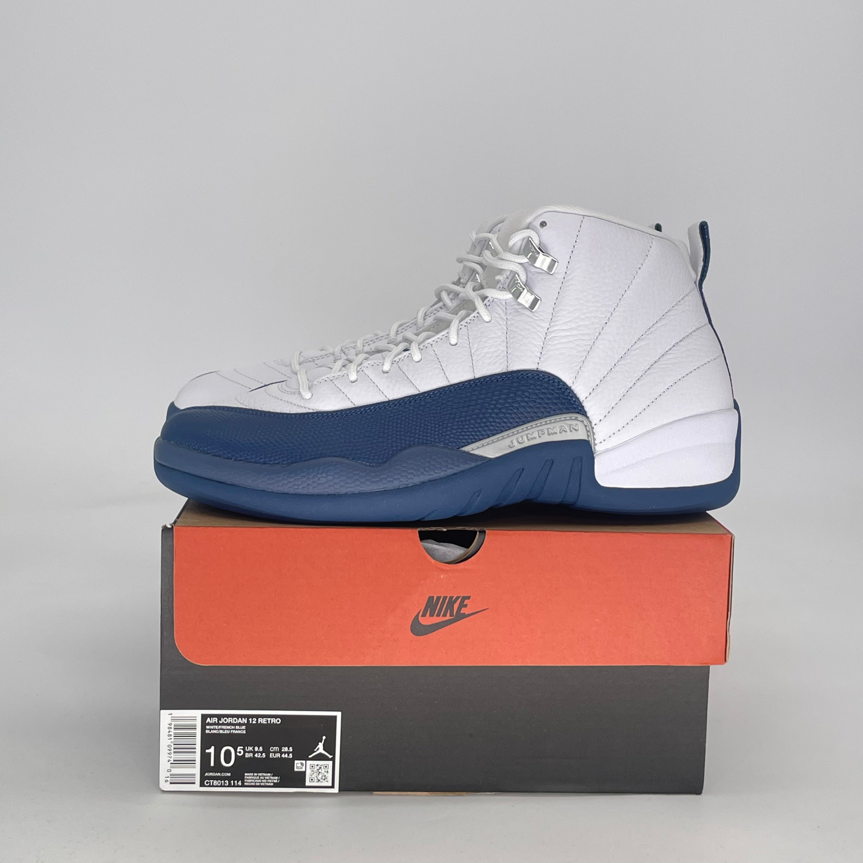 AIR JORDAN 12 FRENCH BLUE CT8013-114 SIZE 10.5/12W