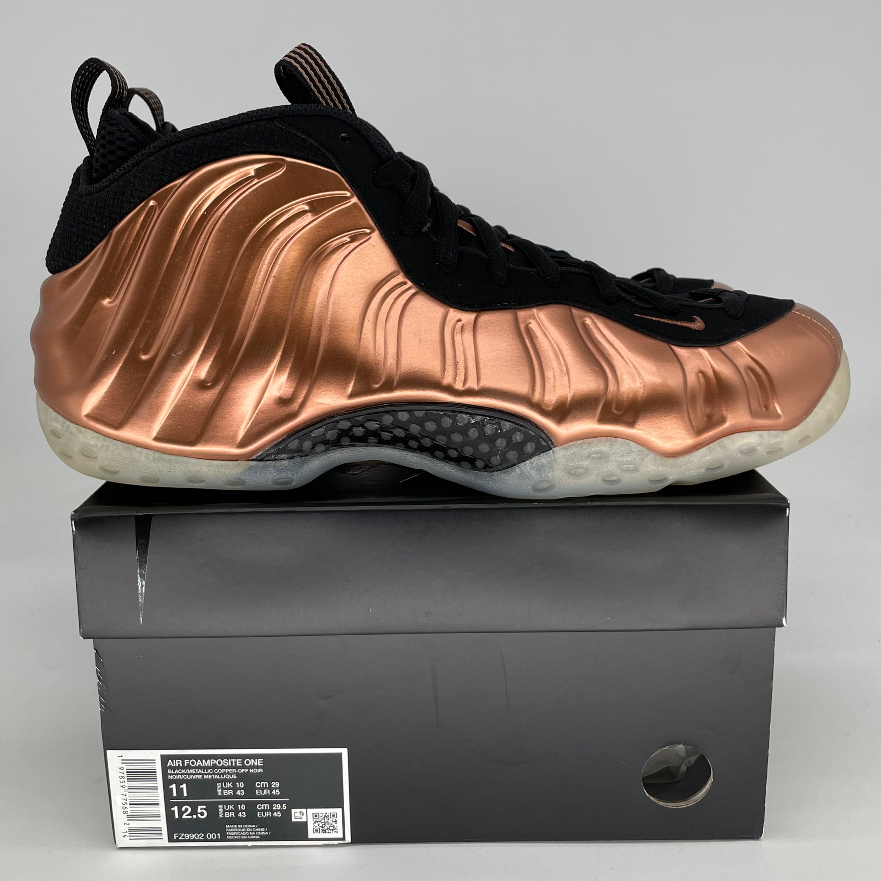 NIKE AIR FOAMPOSITE ONE COPPER FZ9902-001 SIZE 11/12.5W