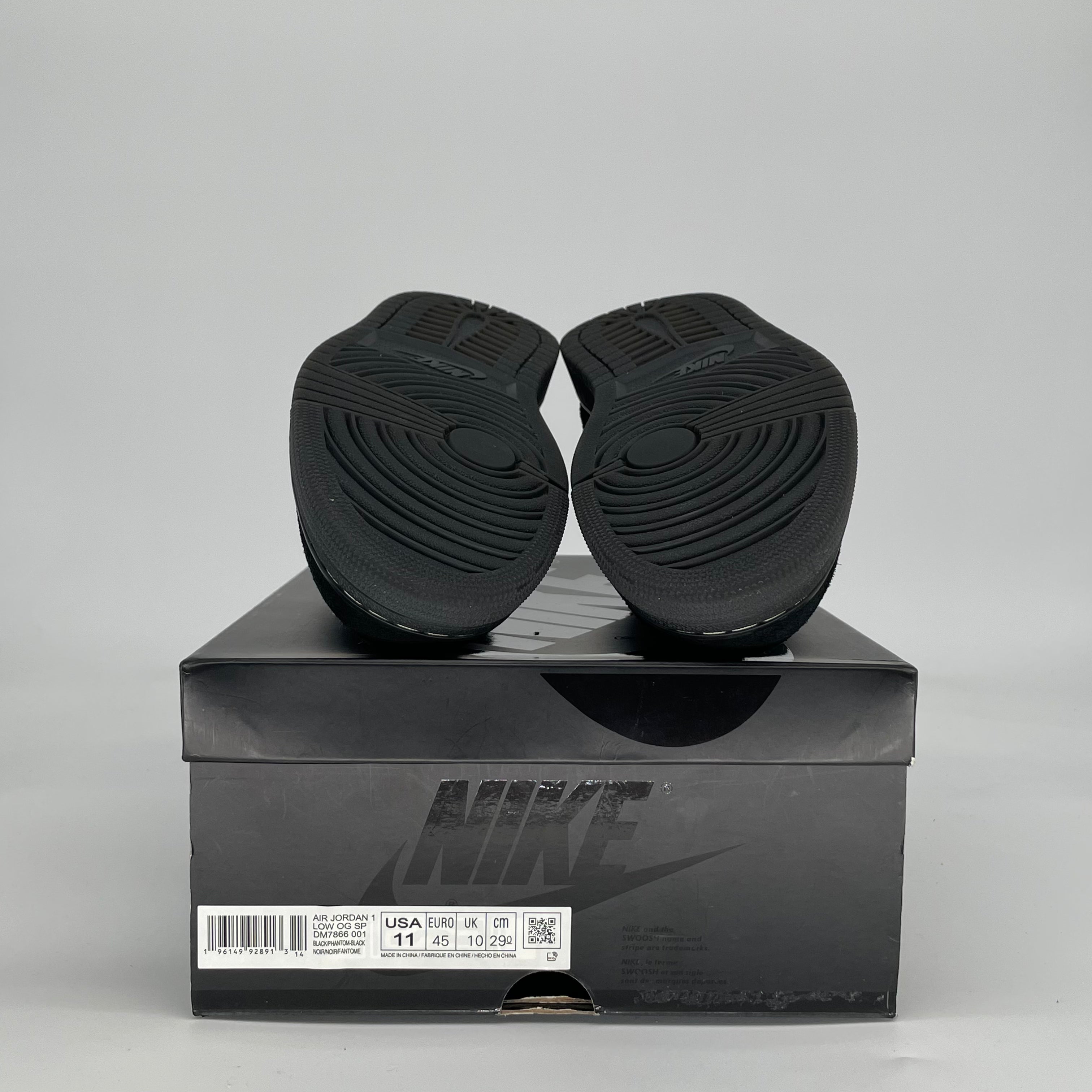 TRAVIS SCOTT X AIR JORDAN 1 LOW BLACK PHANTOM DM7866-001 SIZE 11/12.5W