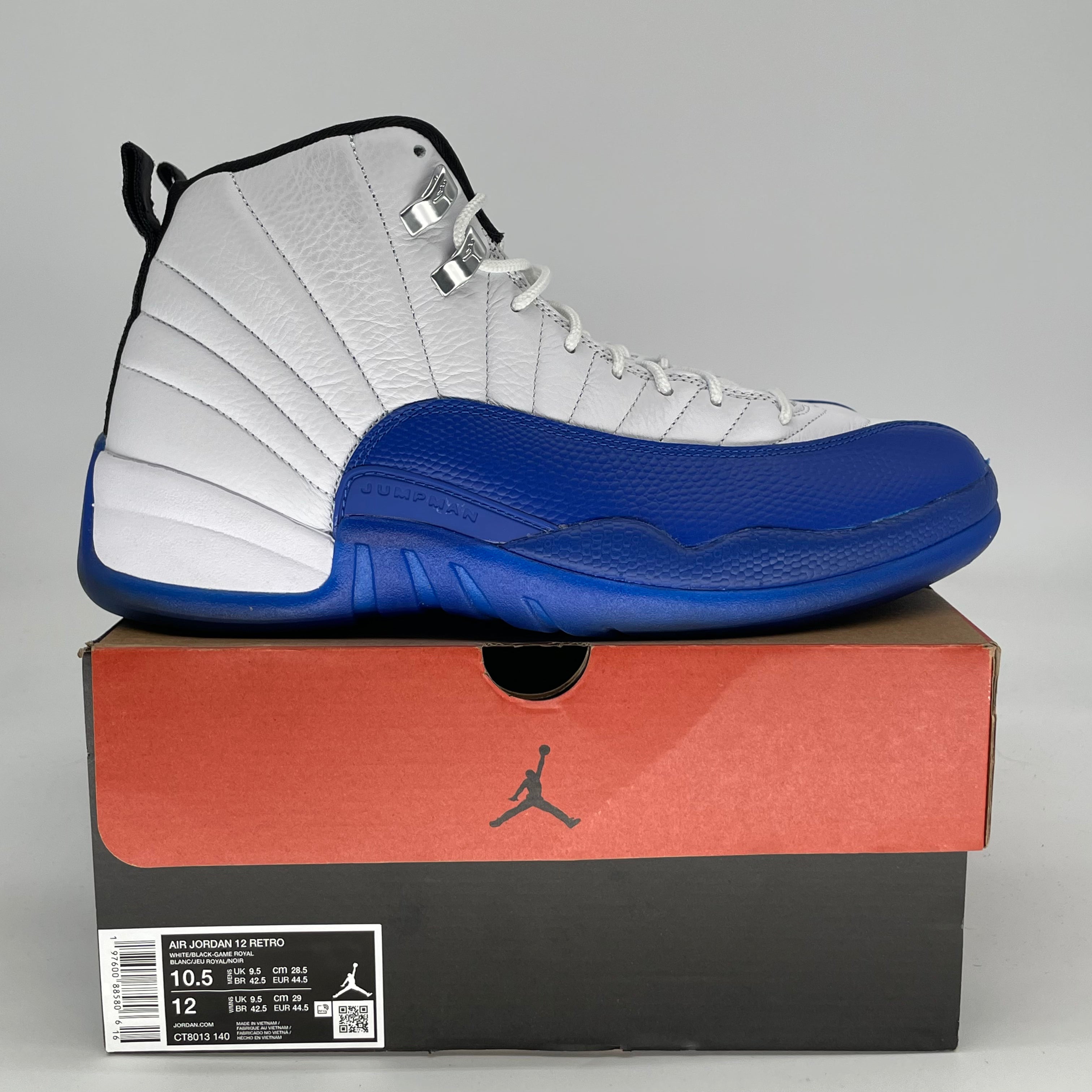 AIR JORDAN 12 BLUEBERRY CT8013-140 SIZE 10.5/12W