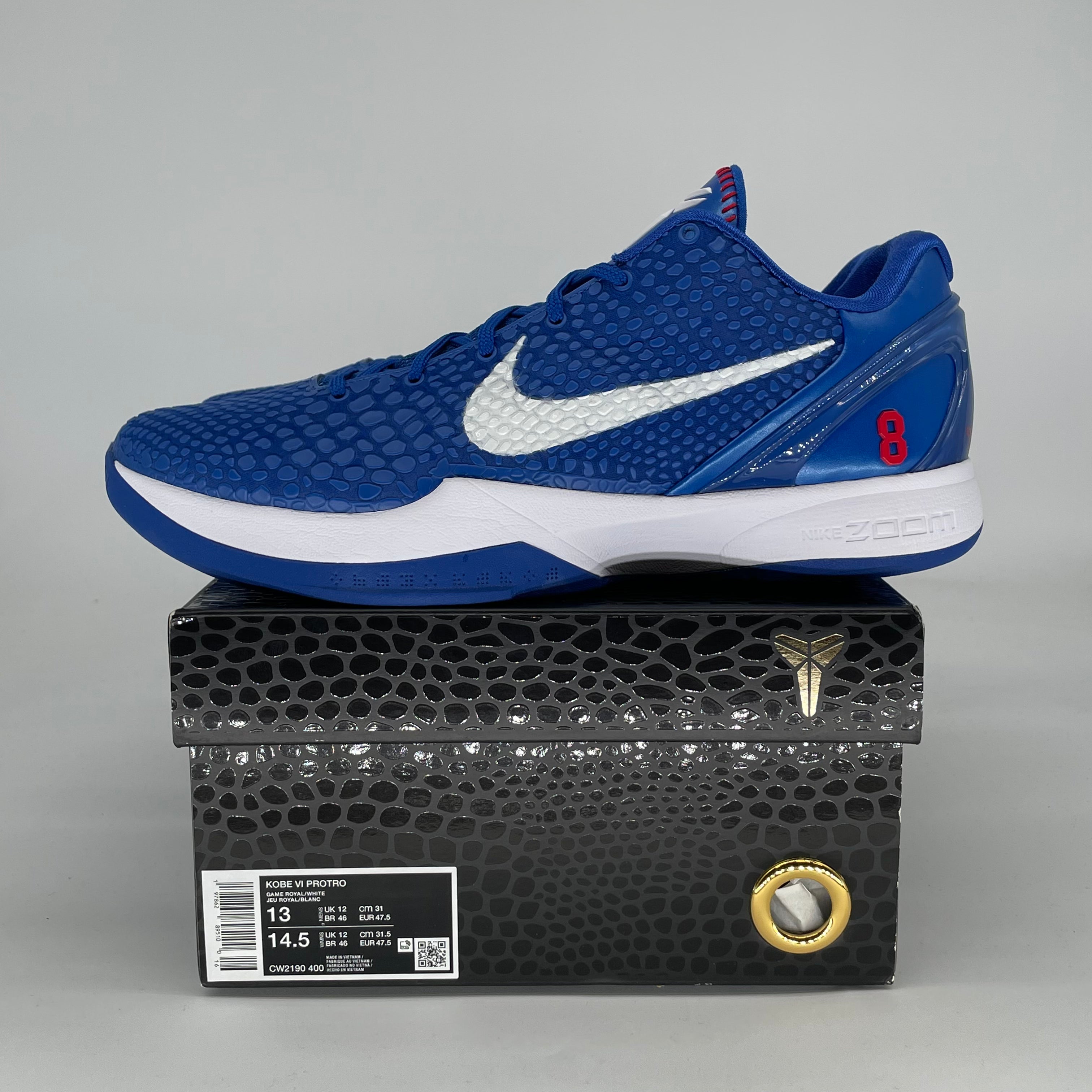 NIKE KOBE 6 PROTRO DODGERS CW2190-400 SIZE 13/14.5W